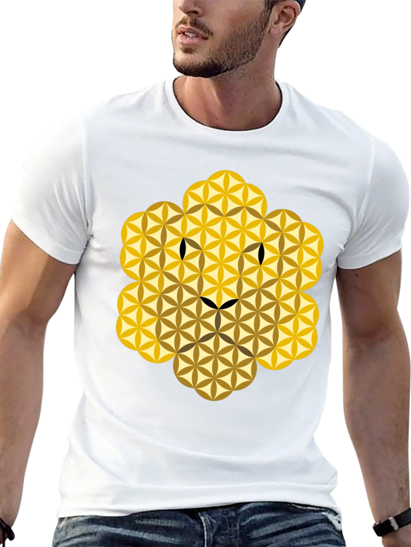Flower of Life Lion Graphic Tee