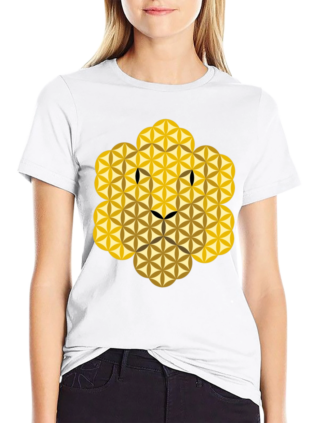 Flower of Life Lion Graphic Tee