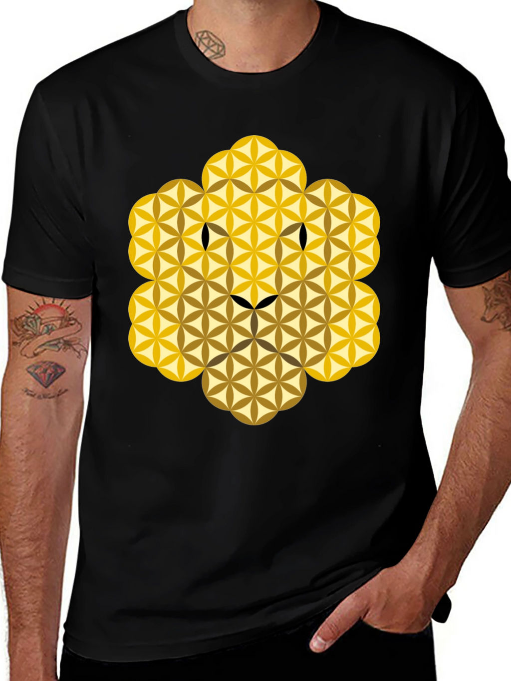 Flower of Life Lion Graphic Tee