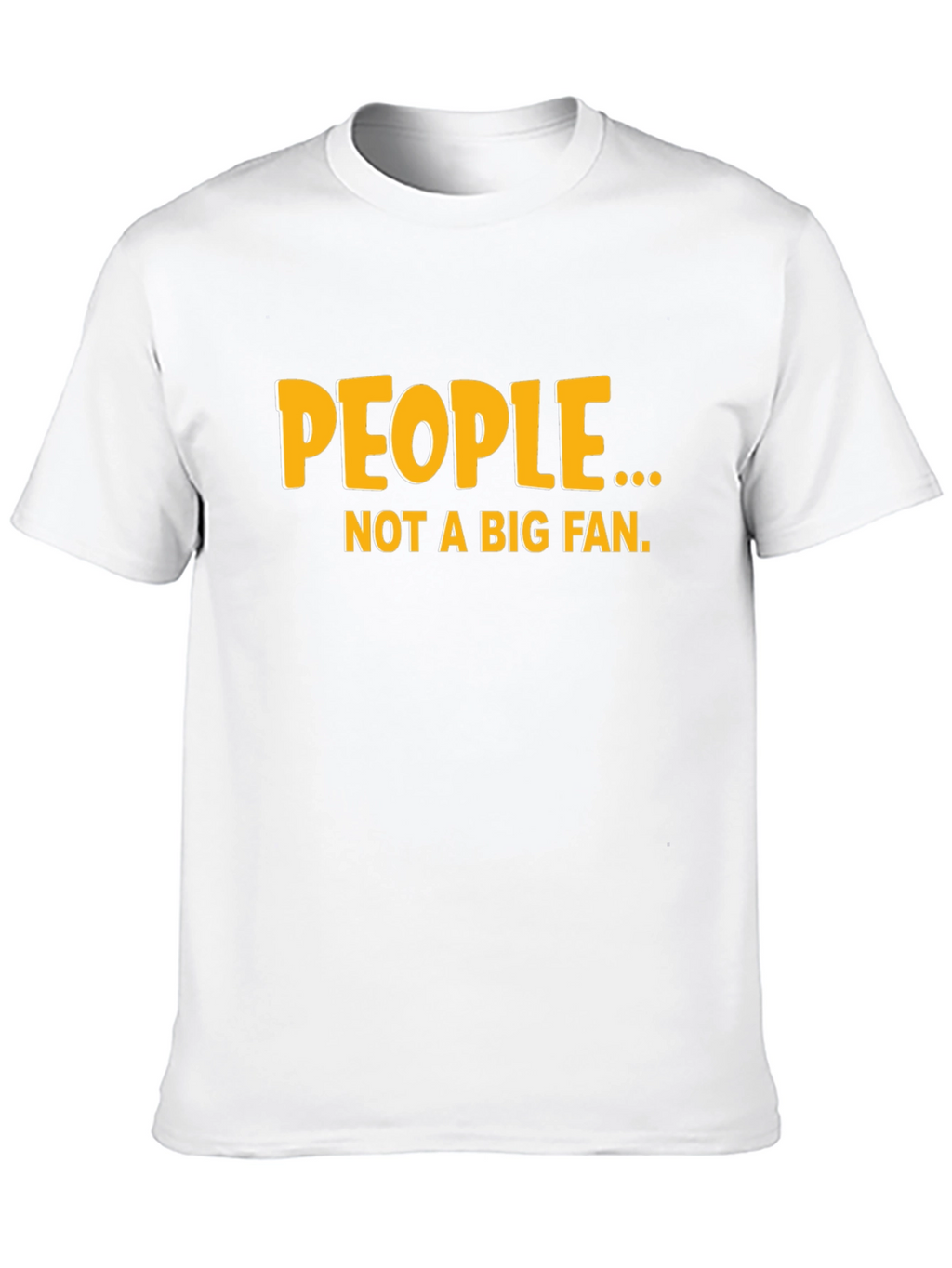 Funny People... Not a Big Fan Black Graphic Tee