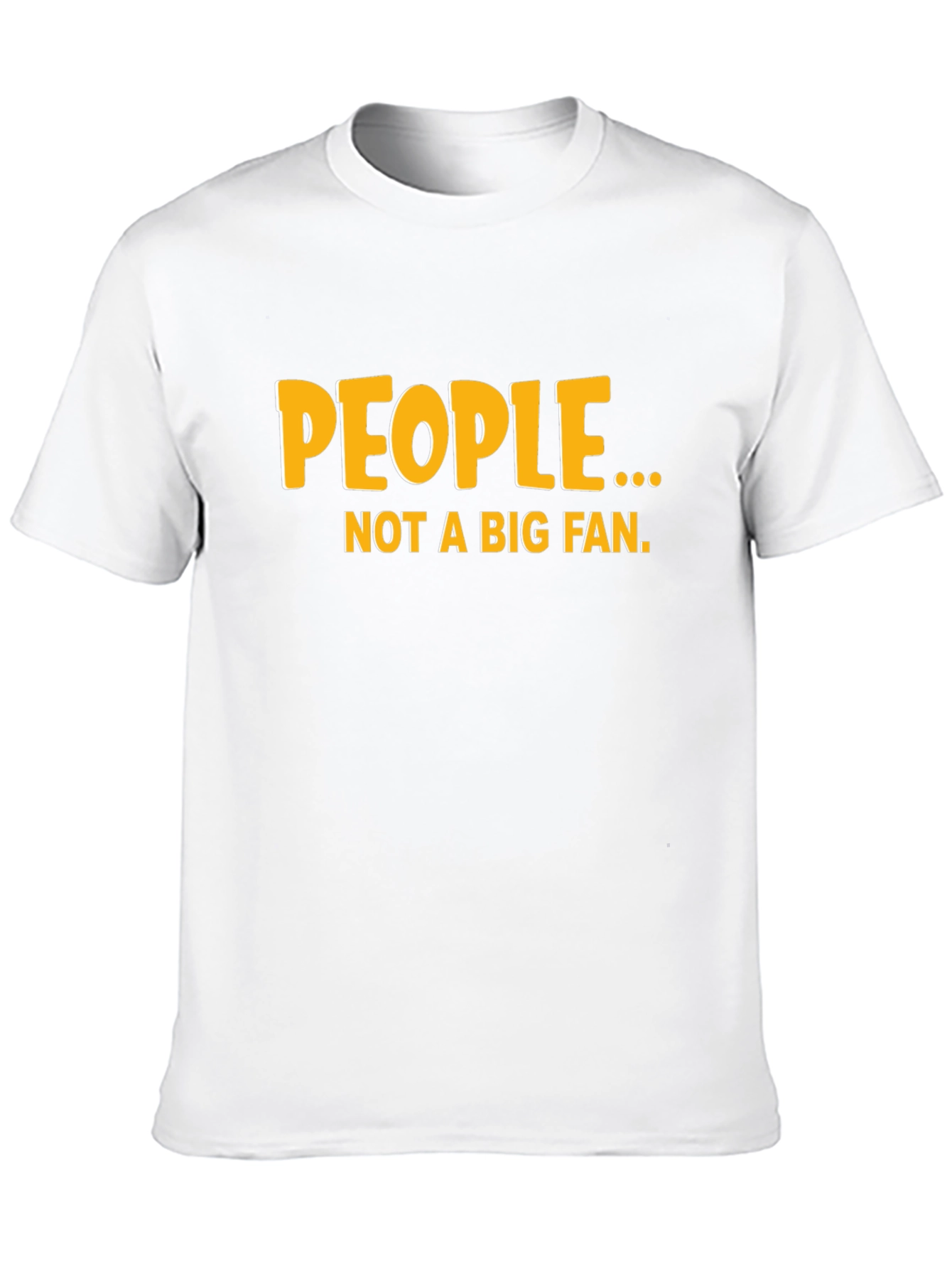 Funny People... Not a Big Fan Black Graphic Tee