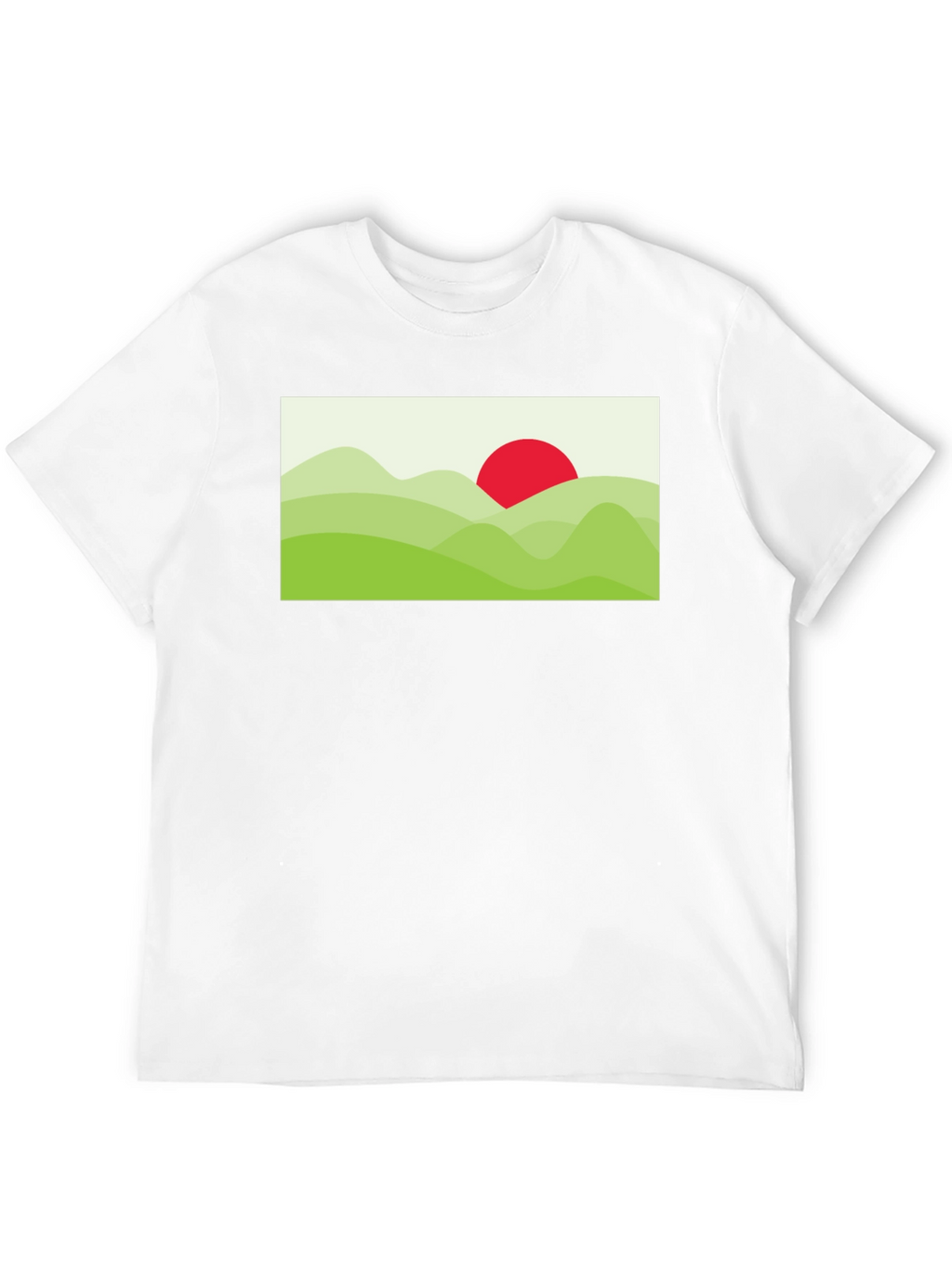 Graphic Tee: Landscape Sun T-Shirt - Black