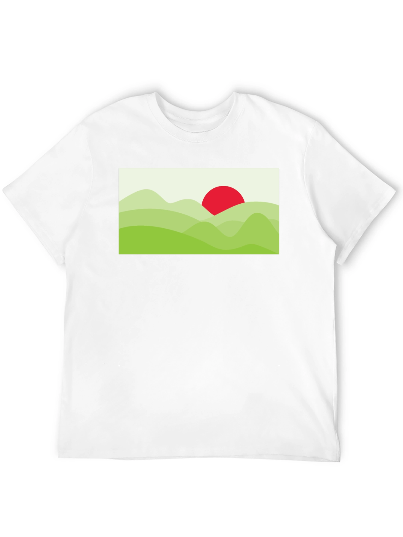 Graphic Tee: Landscape Sun T-Shirt - Black