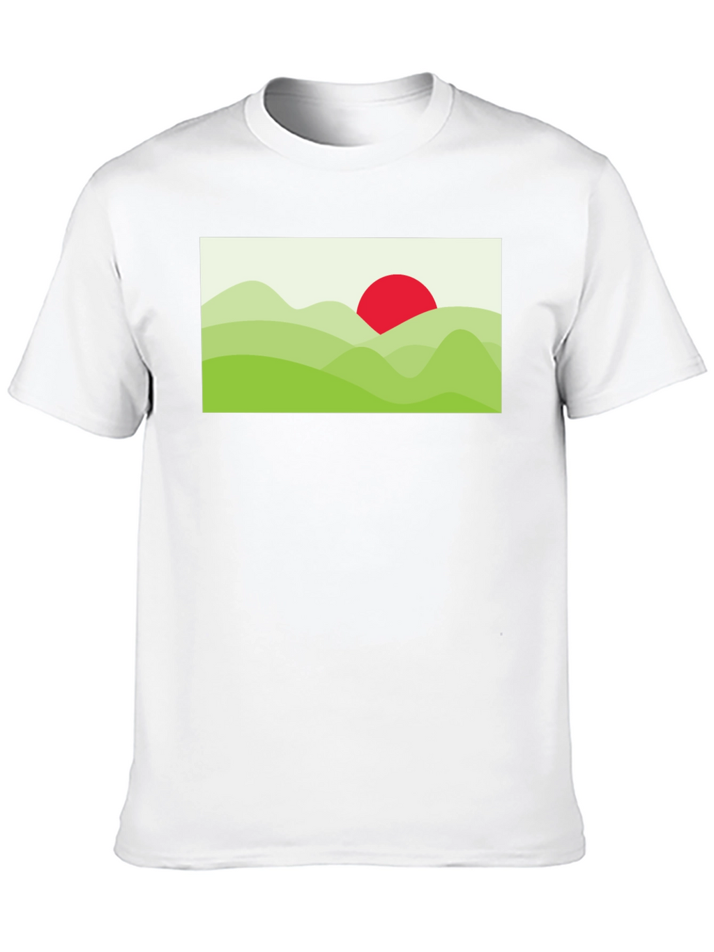 Graphic Tee: Landscape Sun T-Shirt - Black
