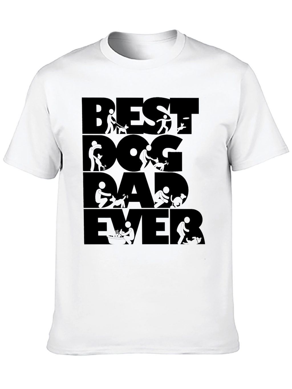 Best Dog Dad Ever Black Graphic Tee