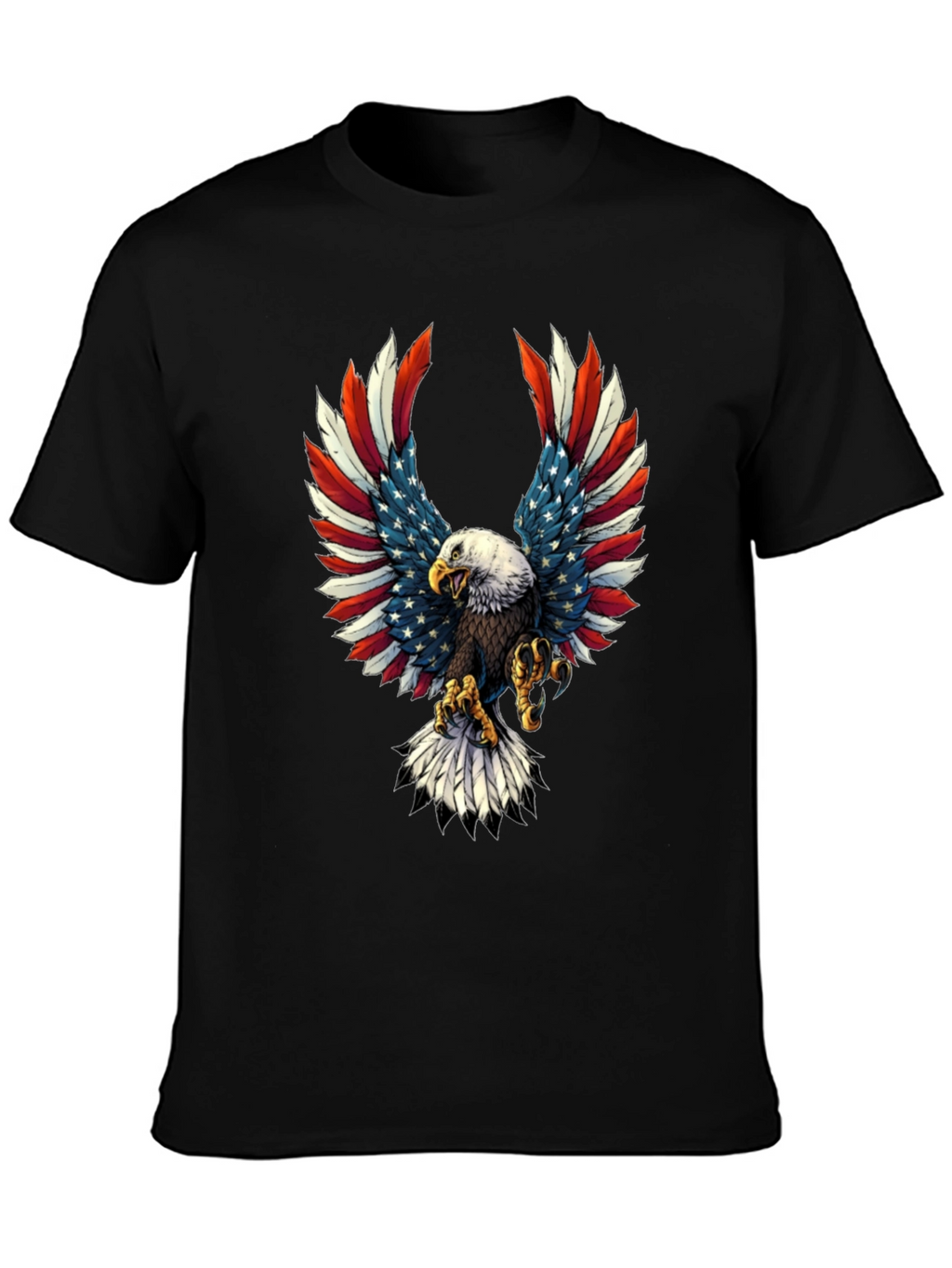 Patriotic Eagle USA Flag Graphic T-Shirt