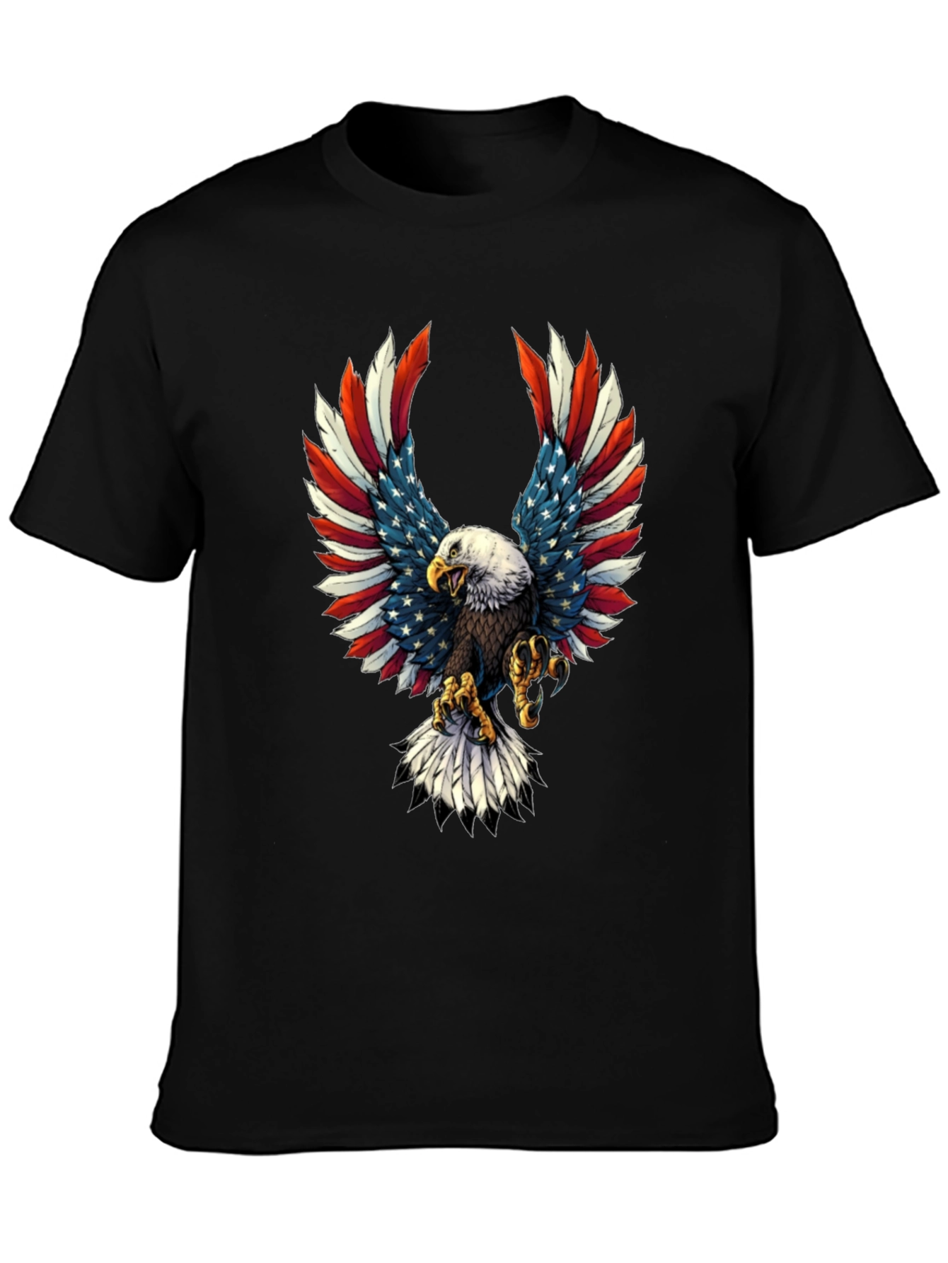 Patriotic Eagle USA Flag Graphic T-Shirt