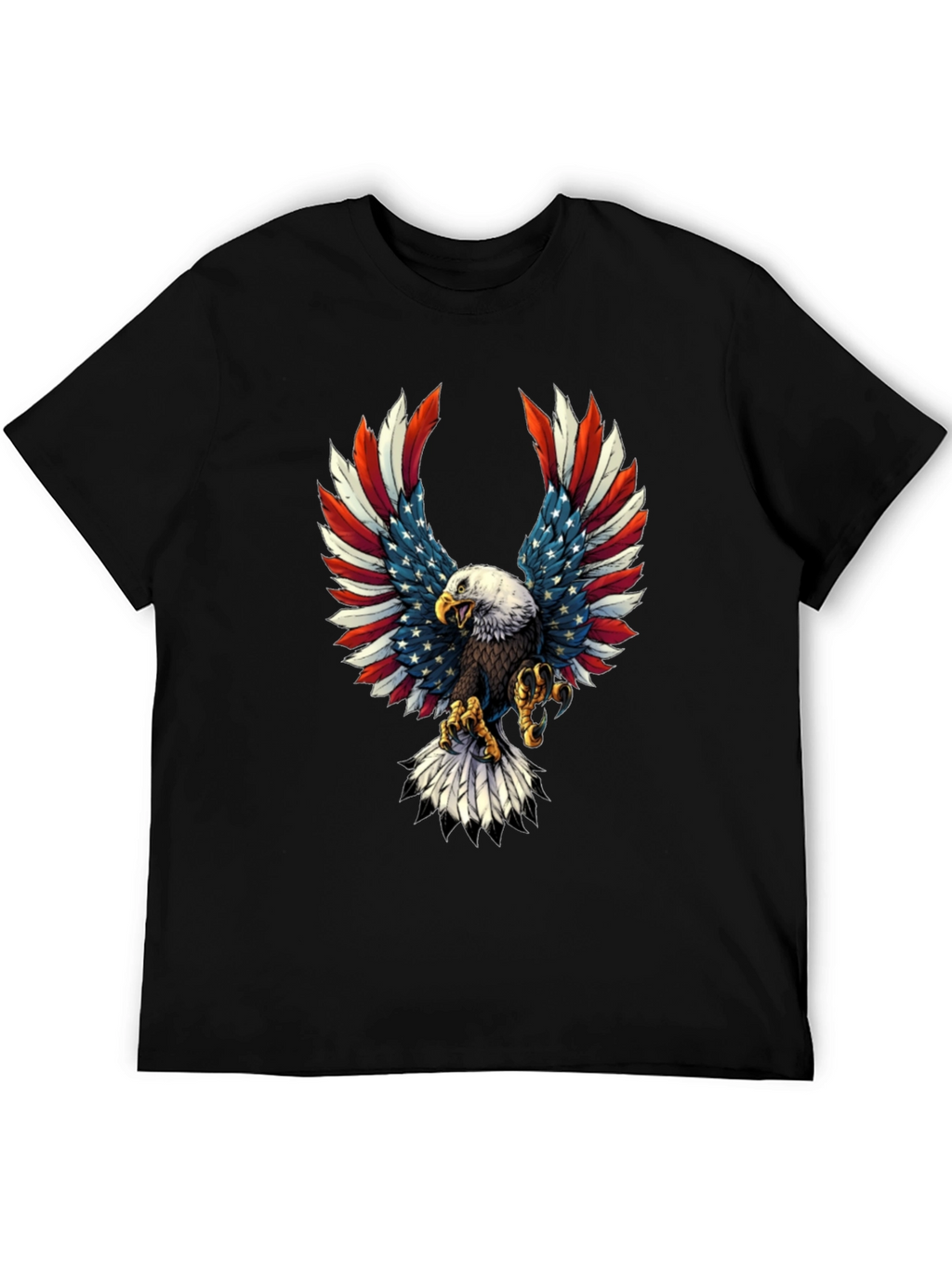 Patriotic Eagle USA Flag Graphic T-Shirt