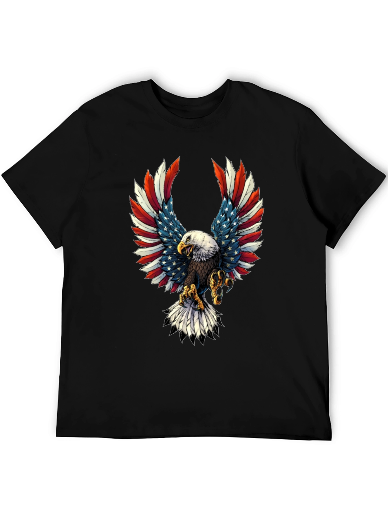 Patriotic Eagle USA Flag Graphic T-Shirt