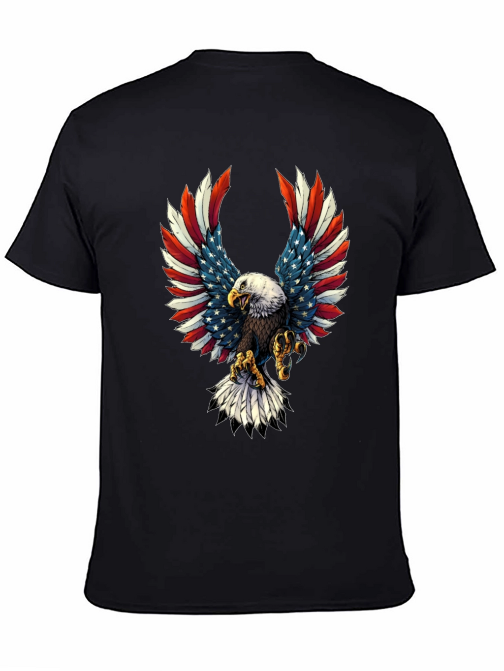 Patriotic Eagle USA Flag Graphic T-Shirt