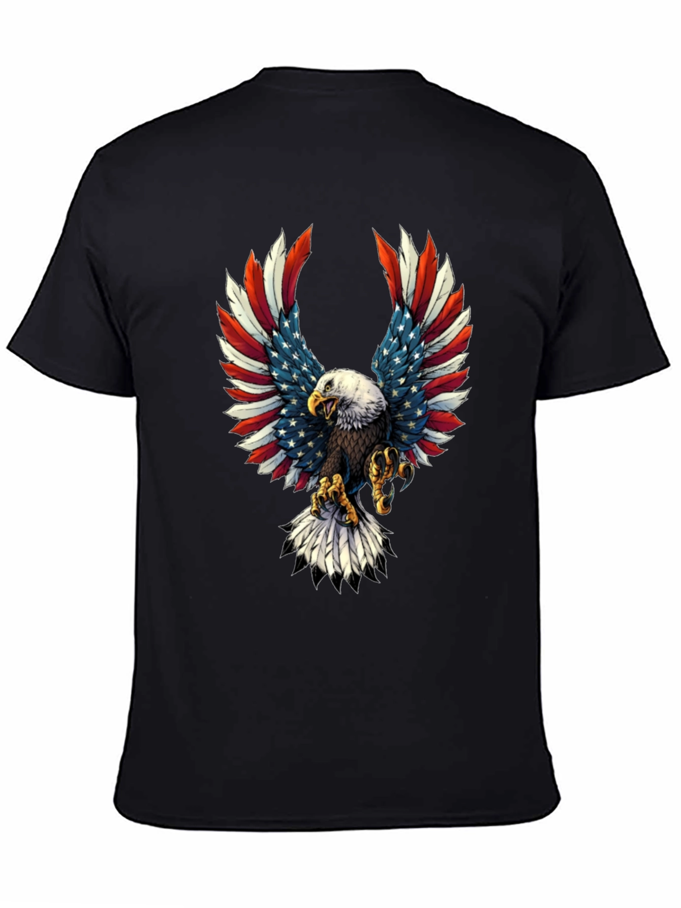 Patriotic Eagle USA Flag Graphic T-Shirt