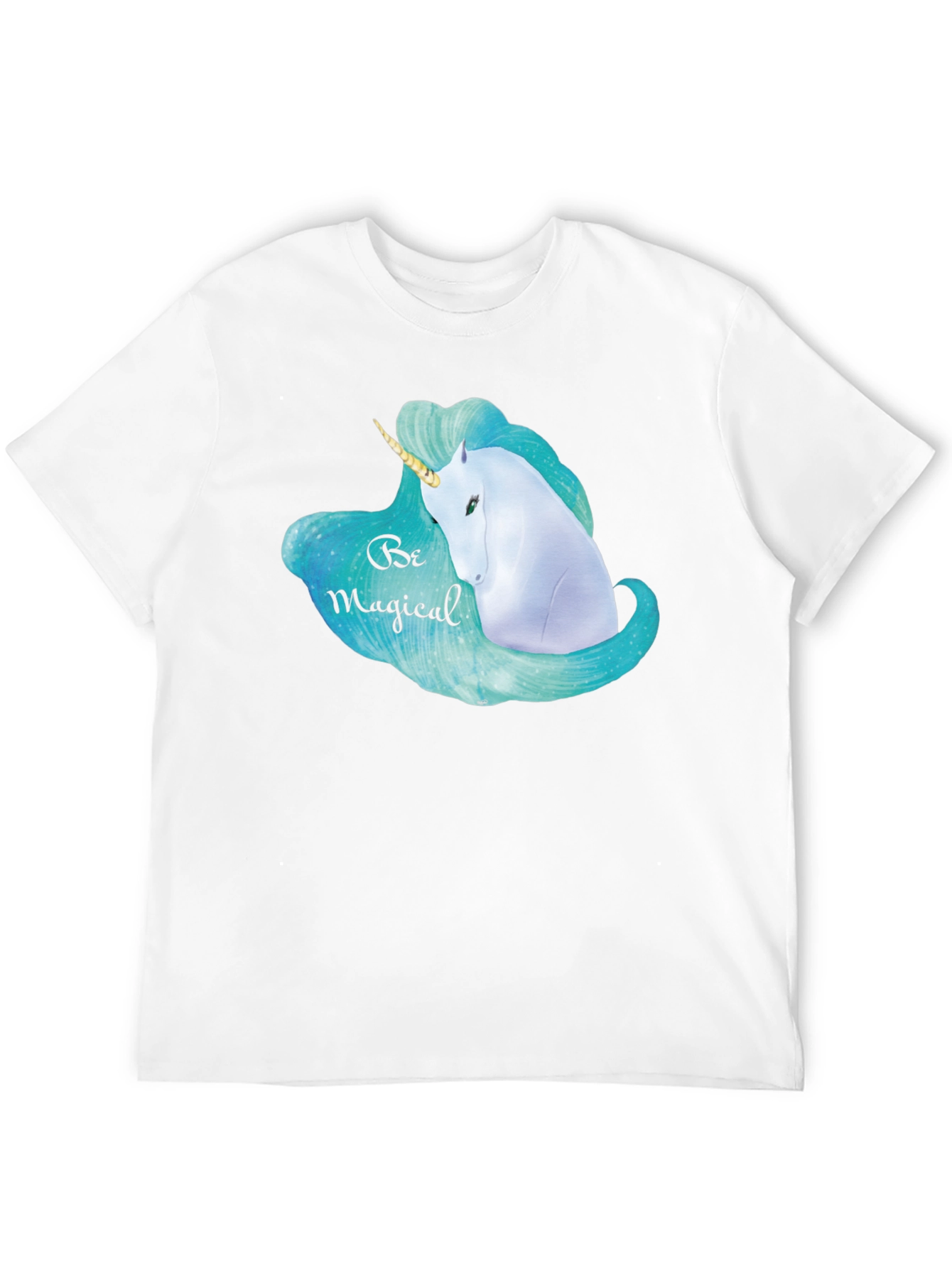 Magical Unicorn Graphic Black T-Shirt