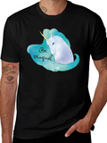 Magical Unicorn Graphic Black T-Shirt