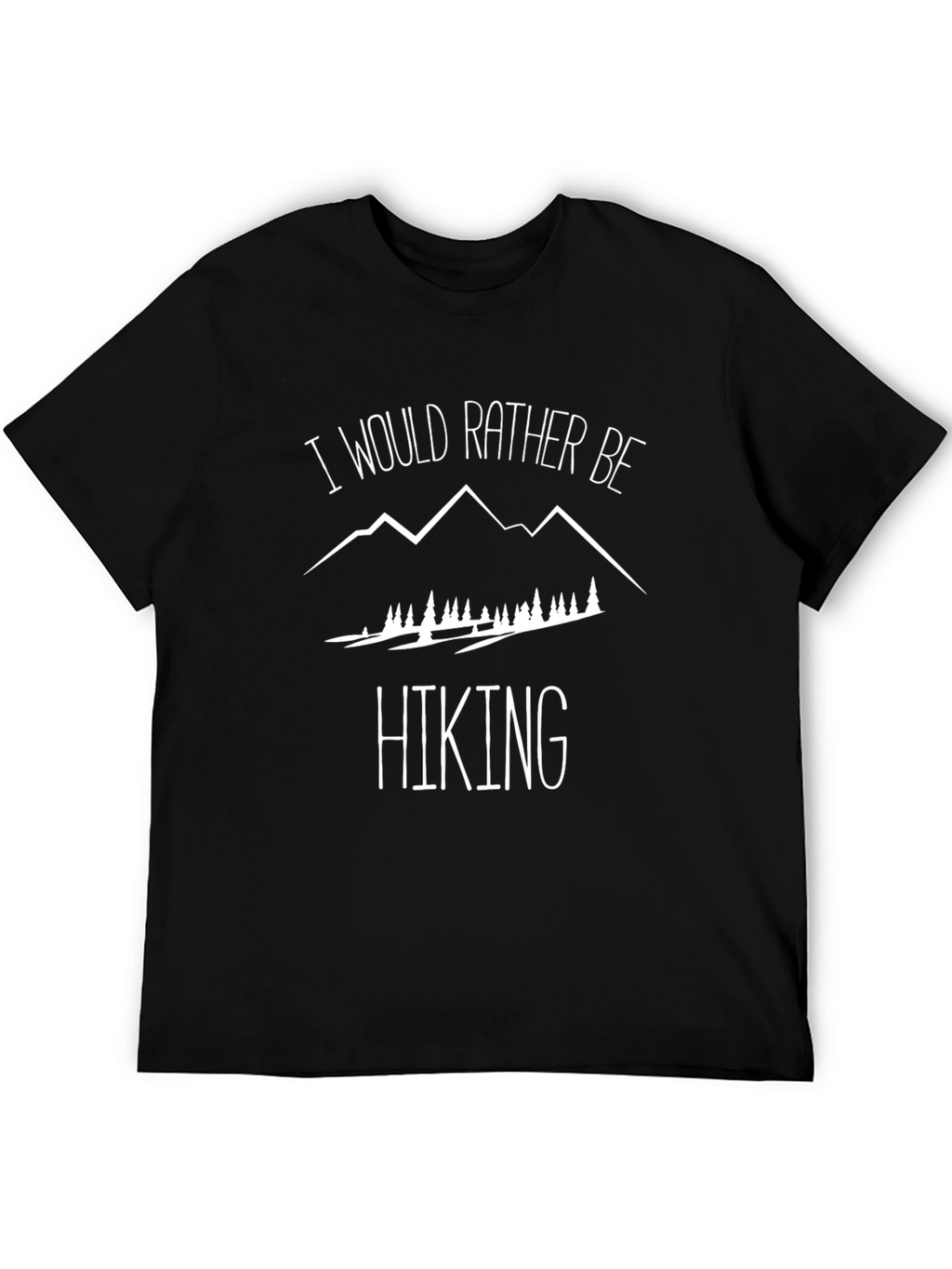 Id Rather Be Hiking Black Tee