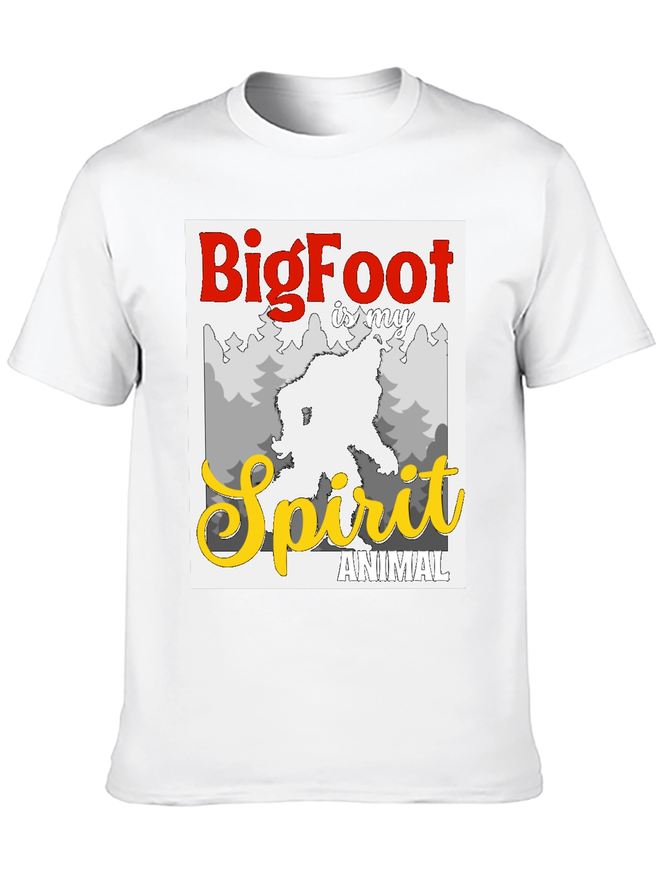 Bigfoot Spirit Animal Graphic Tee - Black