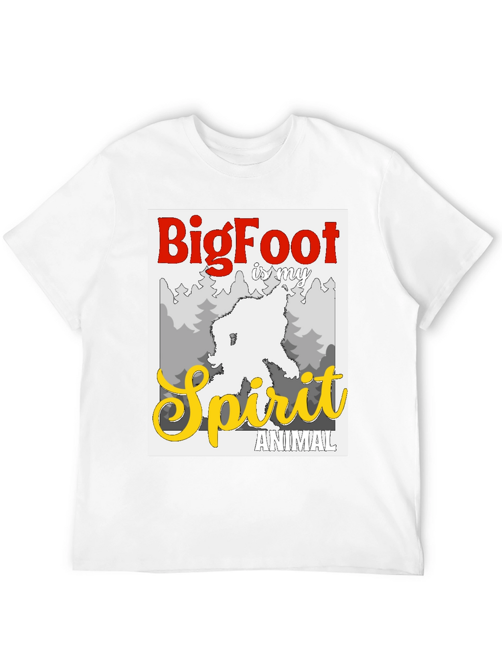 Bigfoot Spirit Animal Graphic Tee - Black