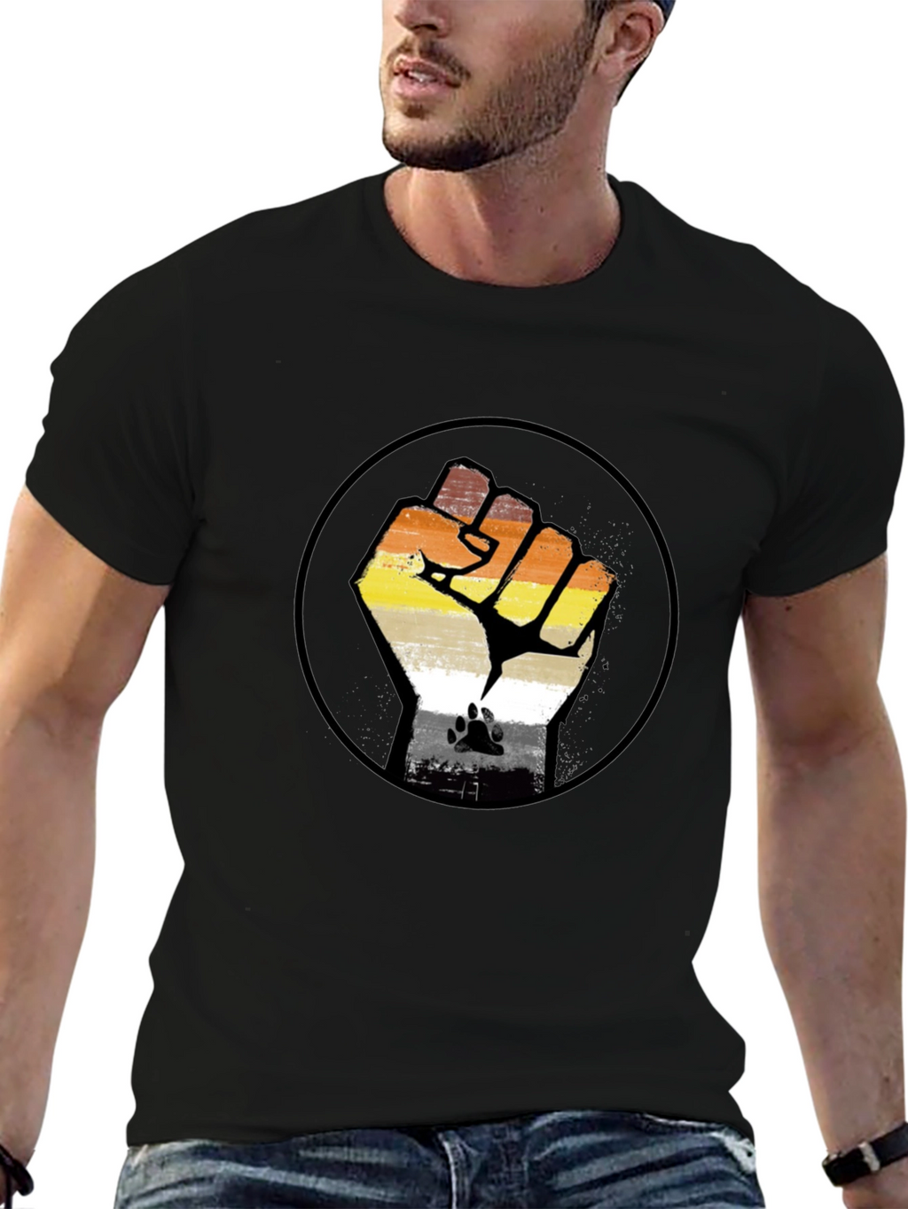 Bear Pride Fist T-Shirt - LGBTQ+ Gay Bear Community