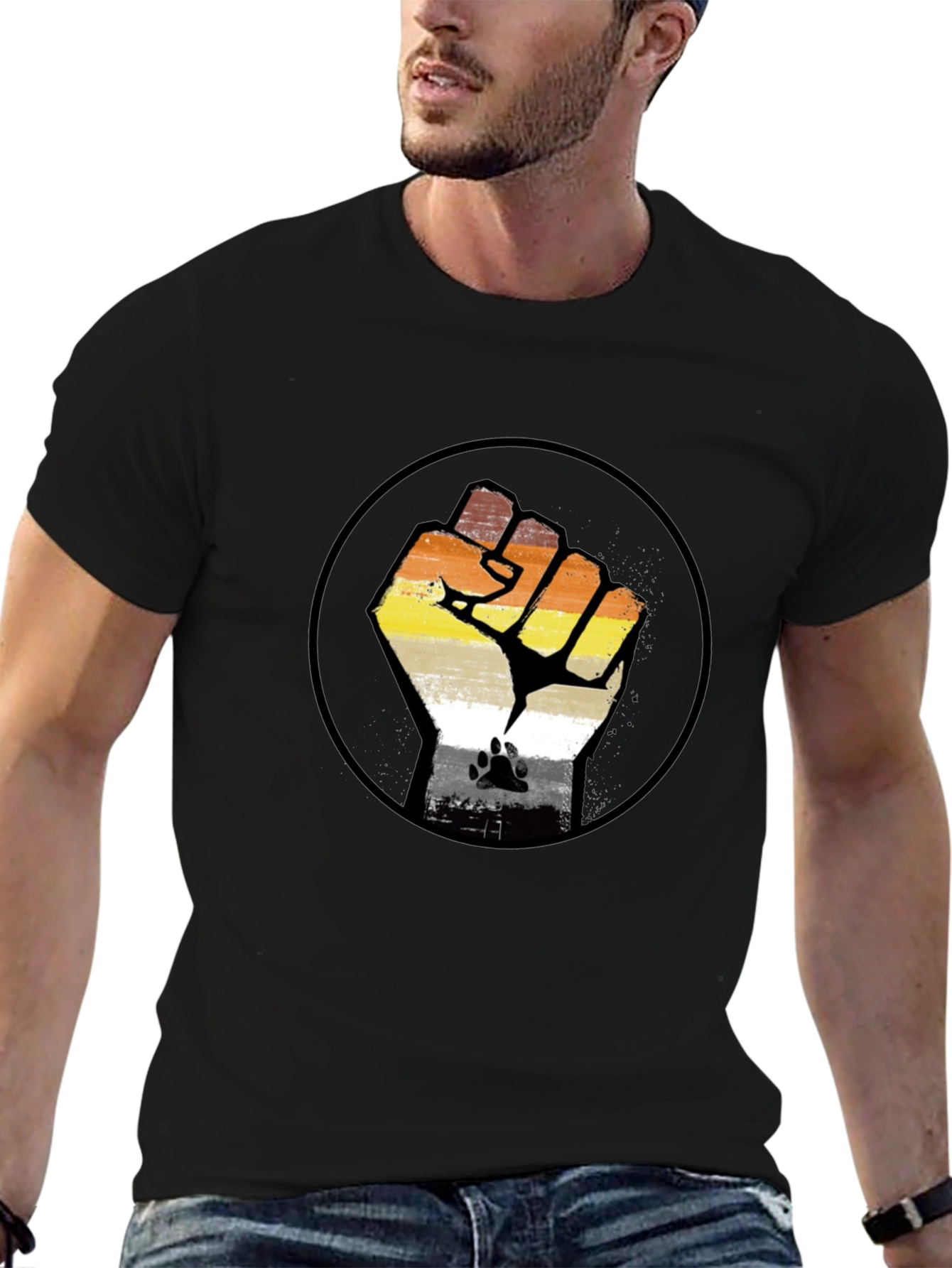 Bear Pride Fist T-Shirt - LGBTQ+ Gay Bear Community