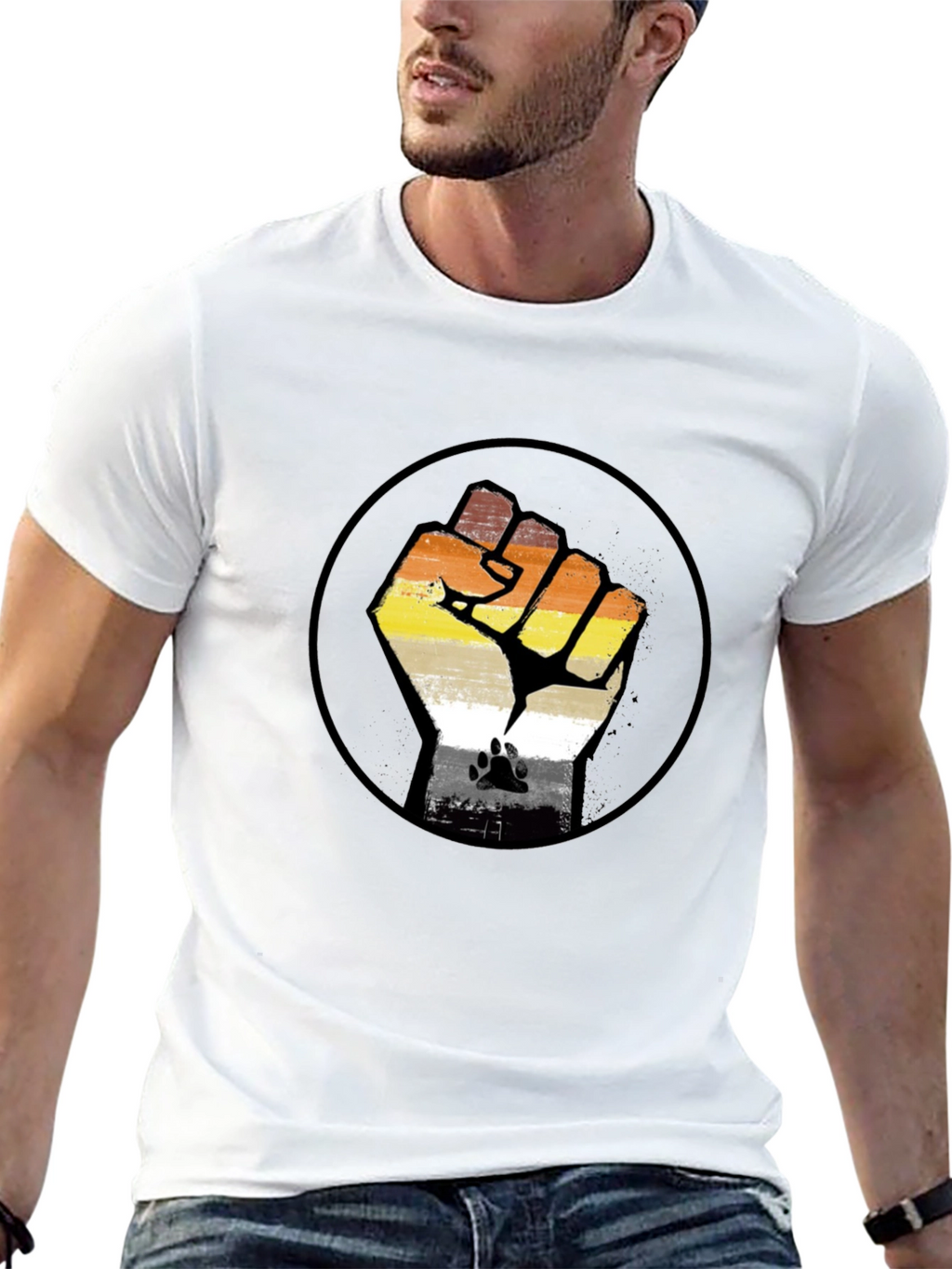 Bear Pride Fist T-Shirt - LGBTQ+ Gay Bear Community