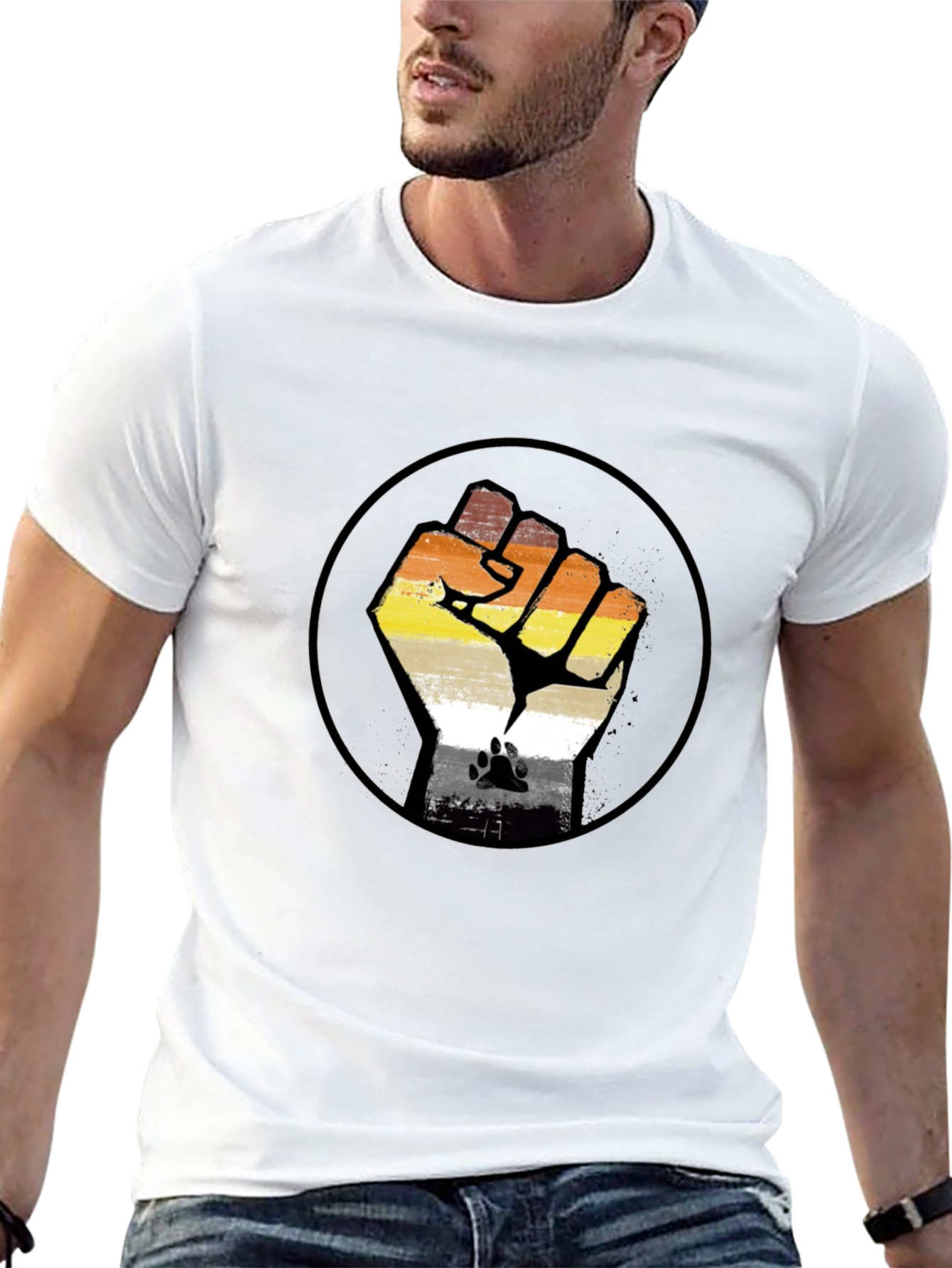 Bear Pride Fist T-Shirt - LGBTQ+ Gay Bear Community