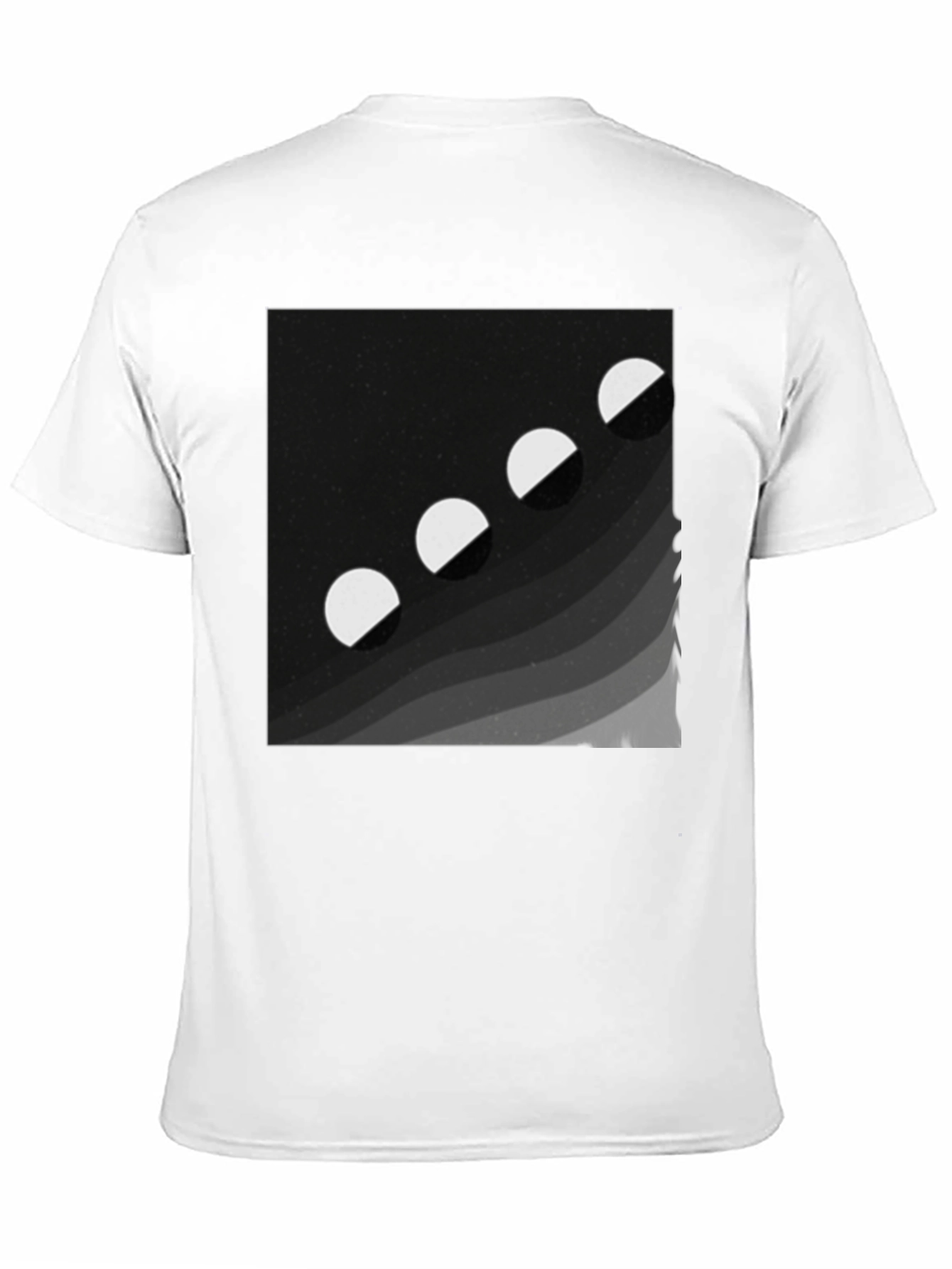 Lunar Phase Graphic Tee - Black Cotton Comfort