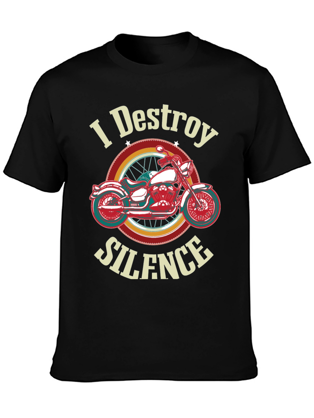 I Destroy Silence Motorcycle Graphic T-Shirt