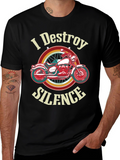 I Destroy Silence Motorcycle Graphic T-Shirt
