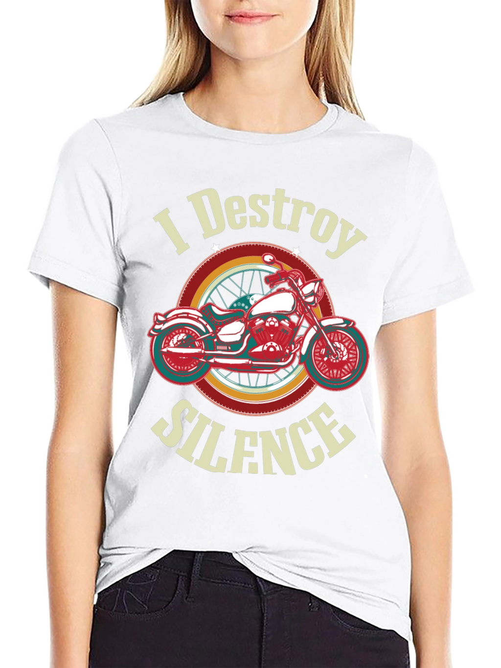 I Destroy Silence Motorcycle Graphic T-Shirt