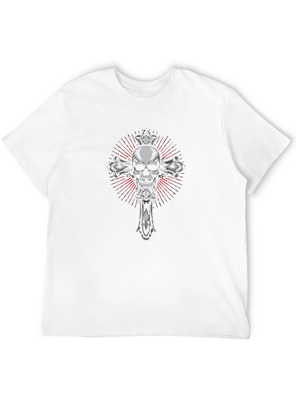 Skull & Cross Graphic T-Shirt - Dark Gothic Tee