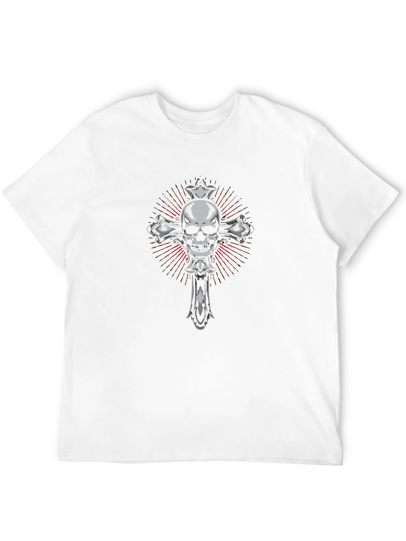 Skull & Cross Graphic T-Shirt - Dark Gothic Tee
