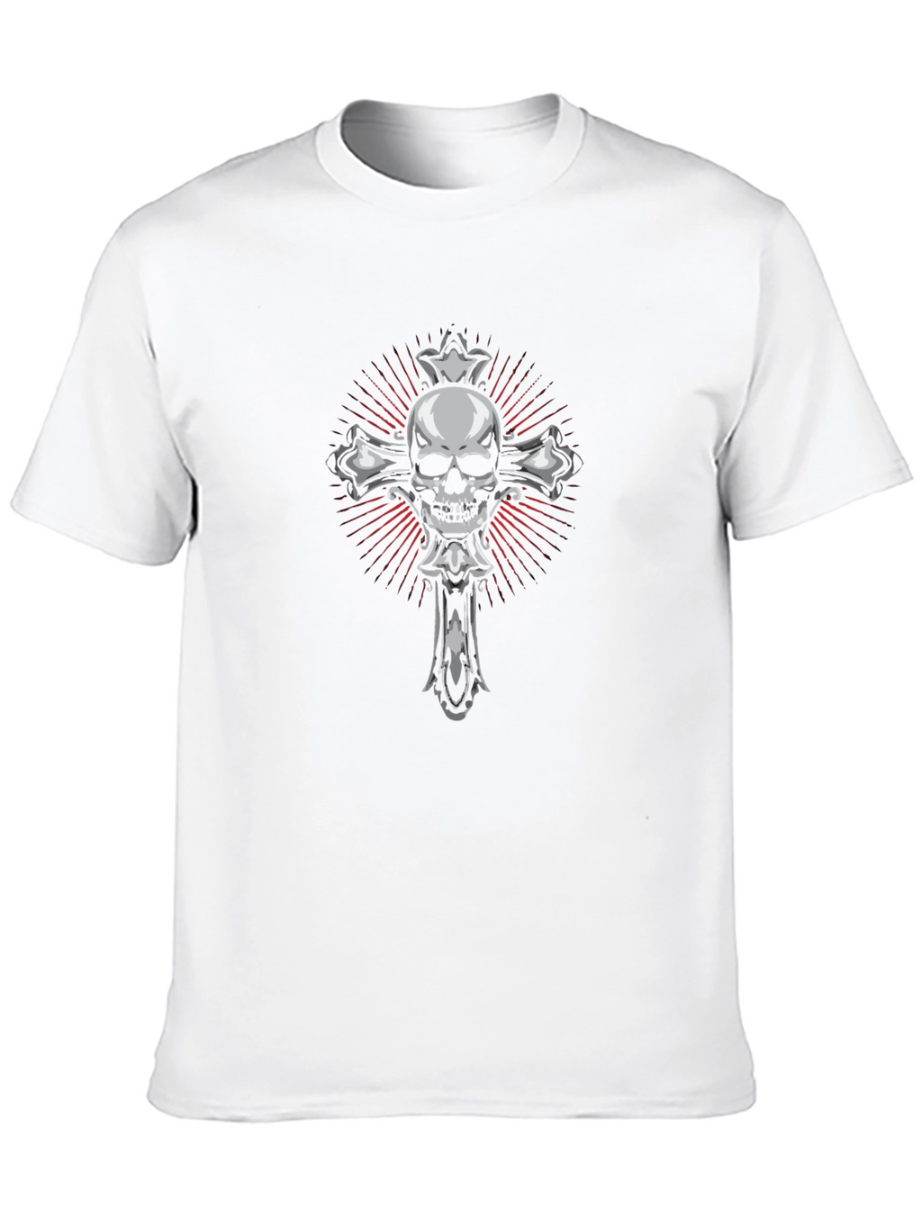 Skull & Cross Graphic T-Shirt - Dark Gothic Tee