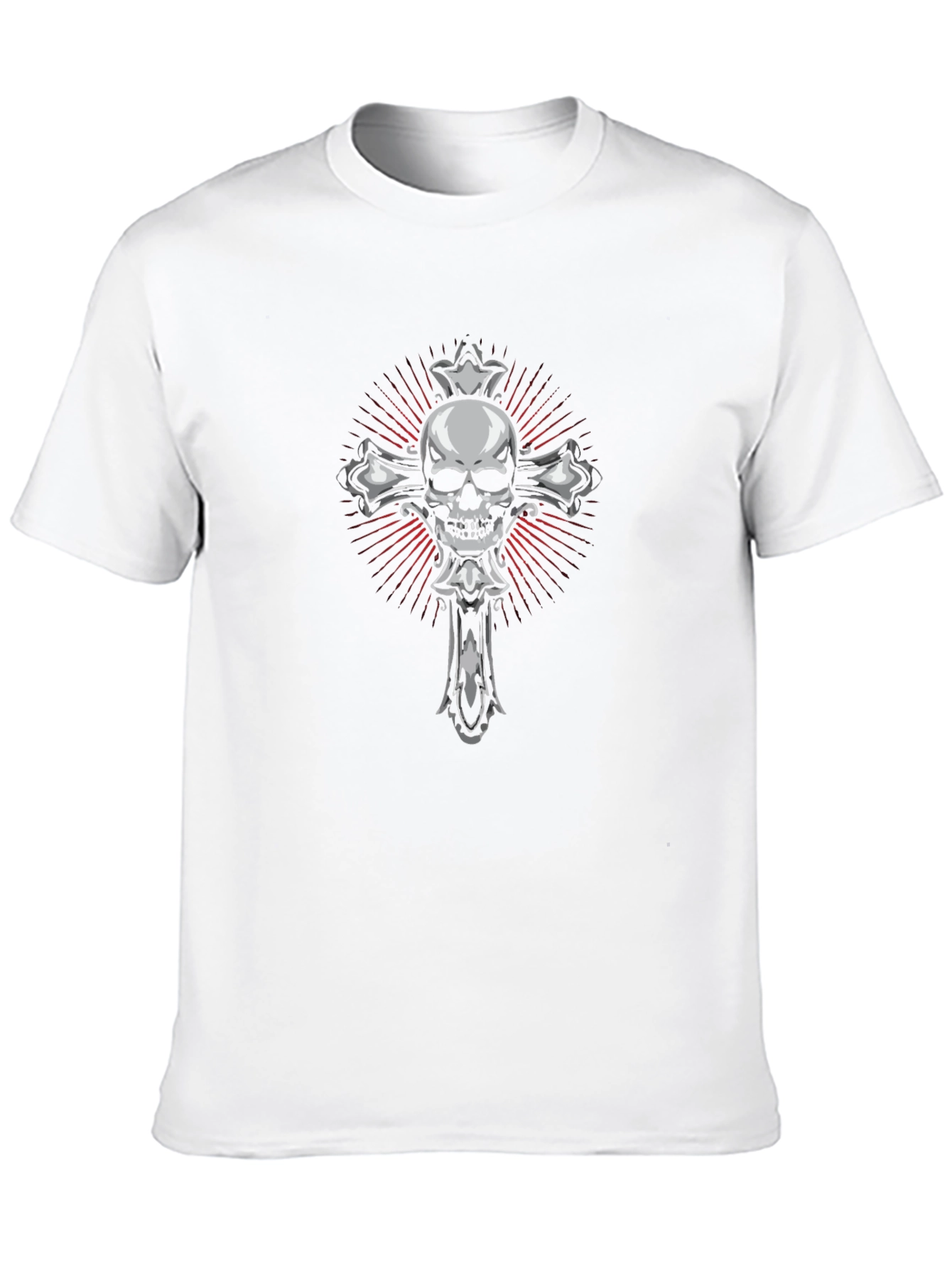 Skull & Cross Graphic T-Shirt - Dark Gothic Tee
