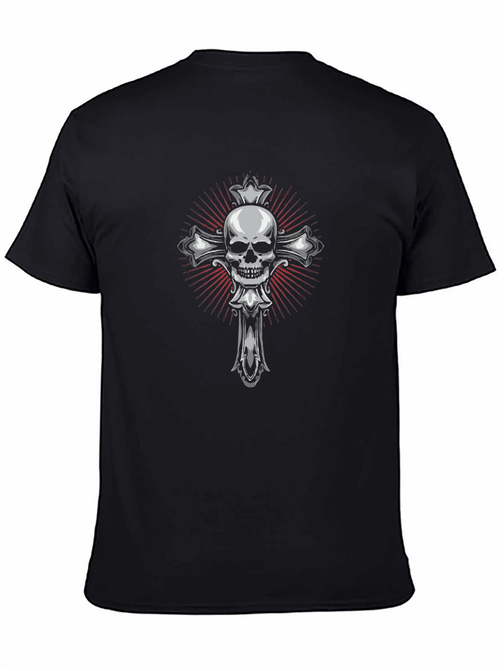 Skull & Cross Graphic T-Shirt - Dark Gothic Tee