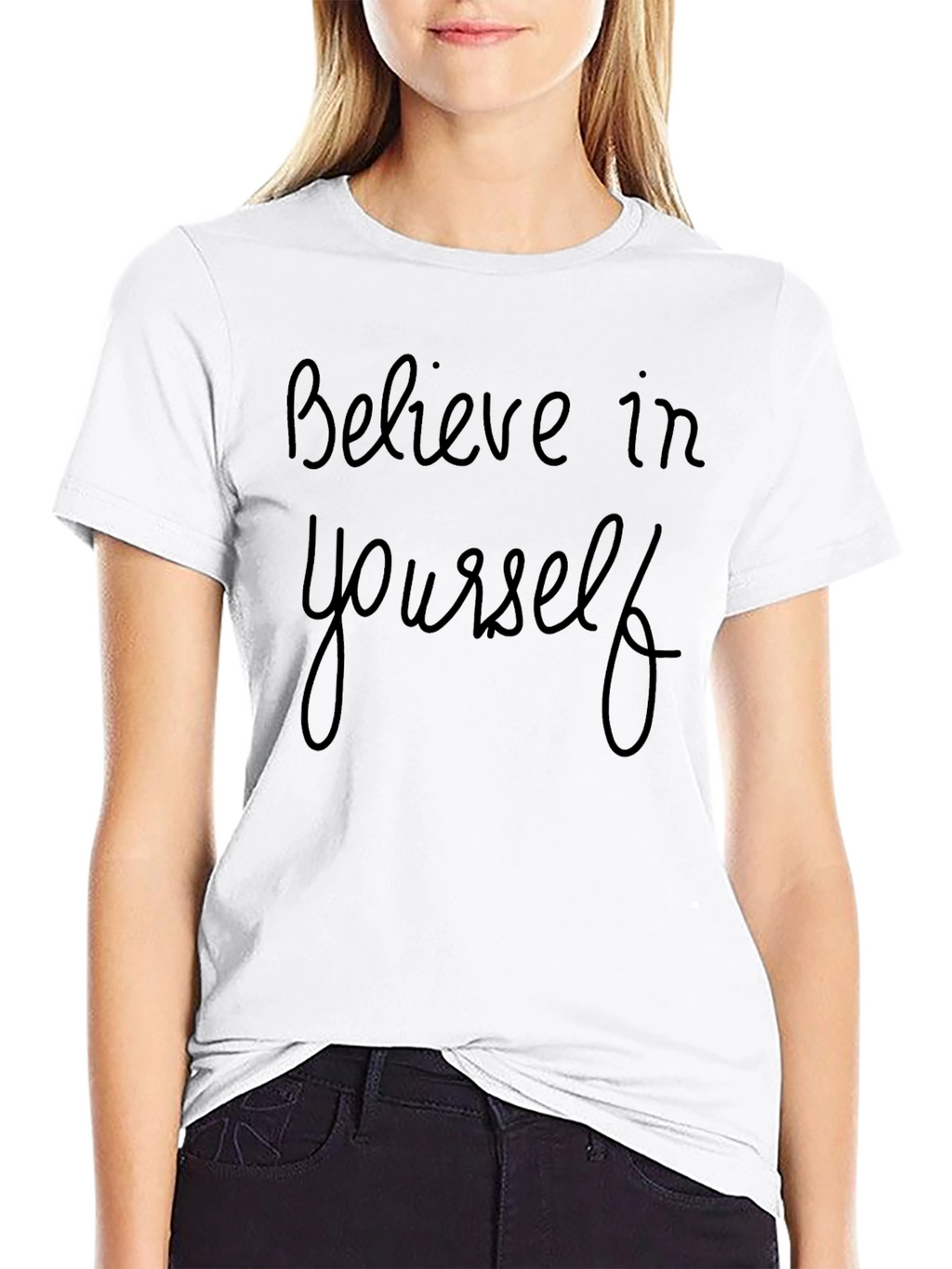 Believe In Yourself Black Graphic Tee
