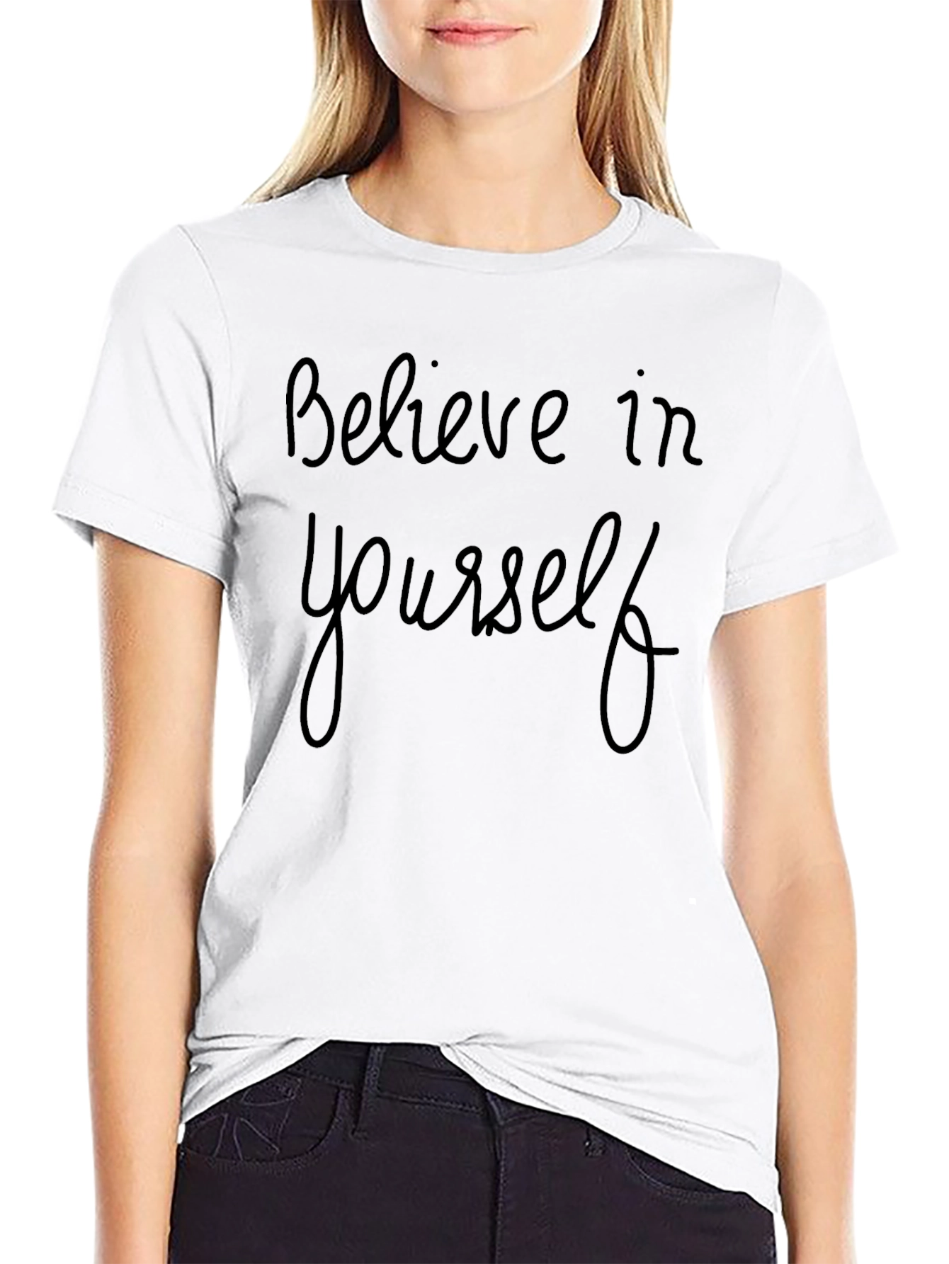 Believe In Yourself Black Graphic Tee