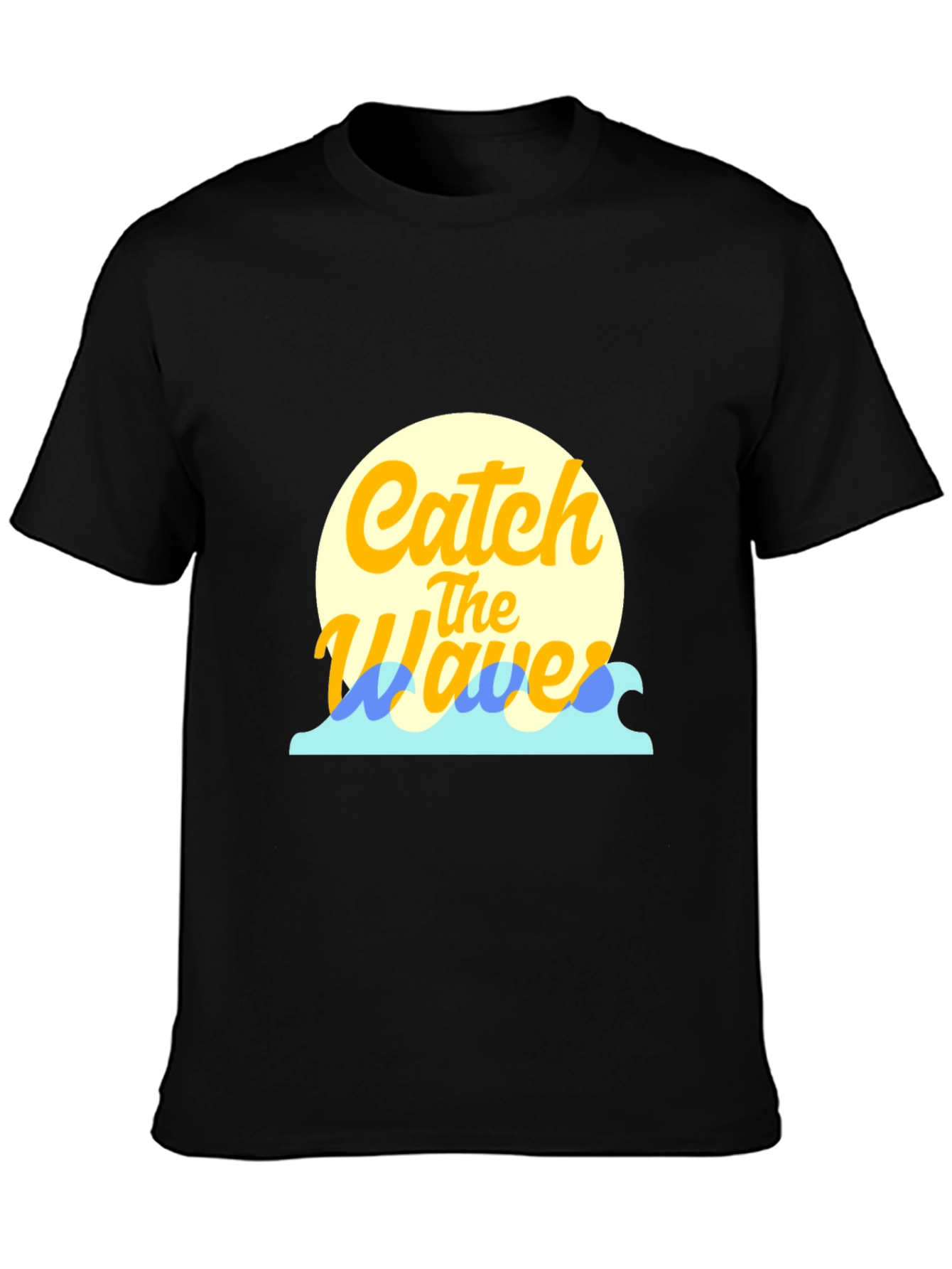 Catch the Waves Graphic Tee - Black