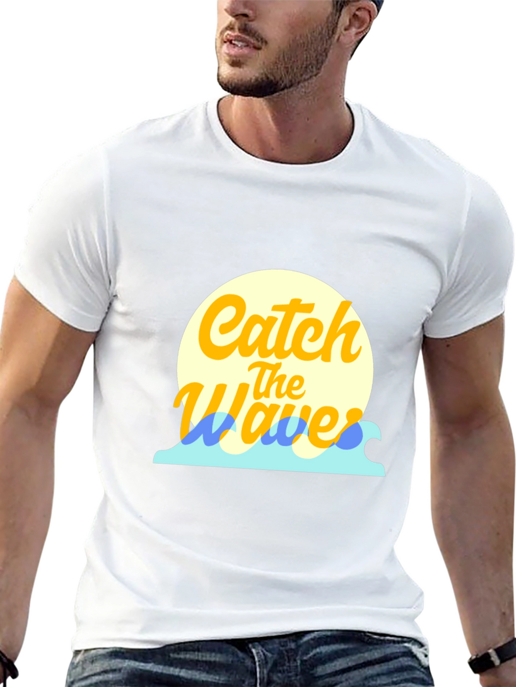 Catch the Waves Graphic Tee - Black