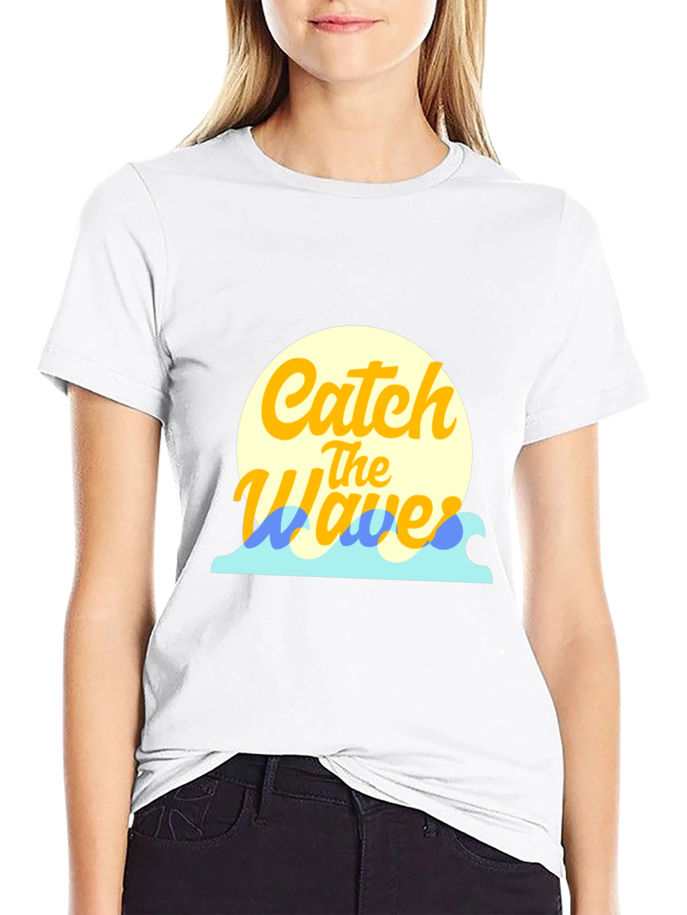 Catch the Waves Graphic Tee - Black