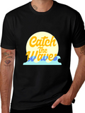 Catch the Waves Graphic Tee - Black