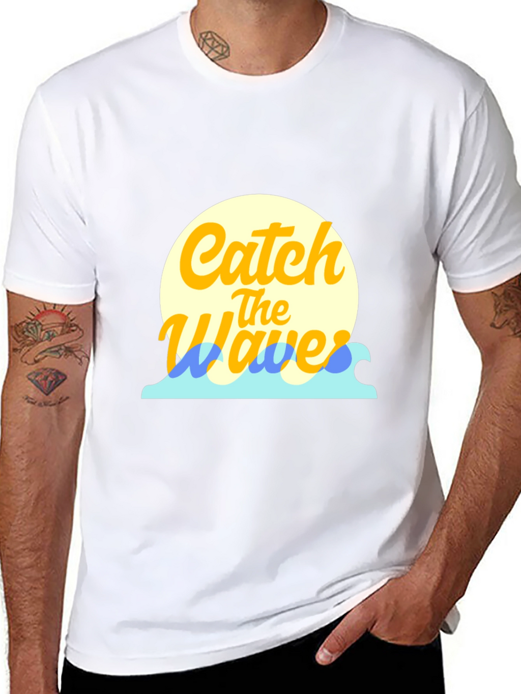 Catch the Waves Graphic Tee - Black