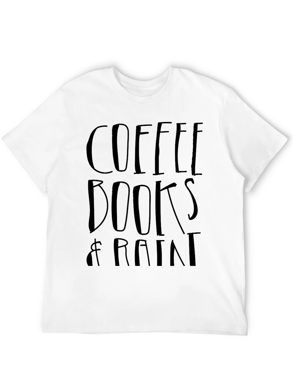 Coffee Books & Rain Black T-Shirt