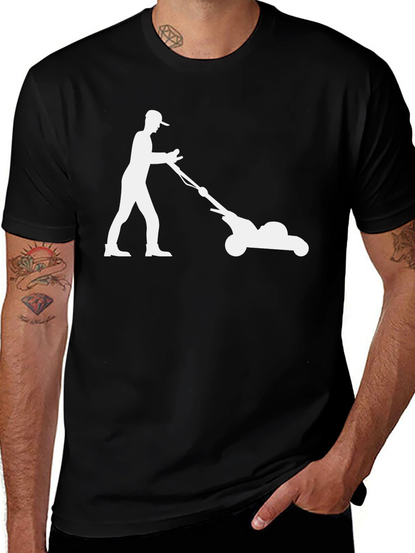 Lawn Mowing Silhouette T-Shirt