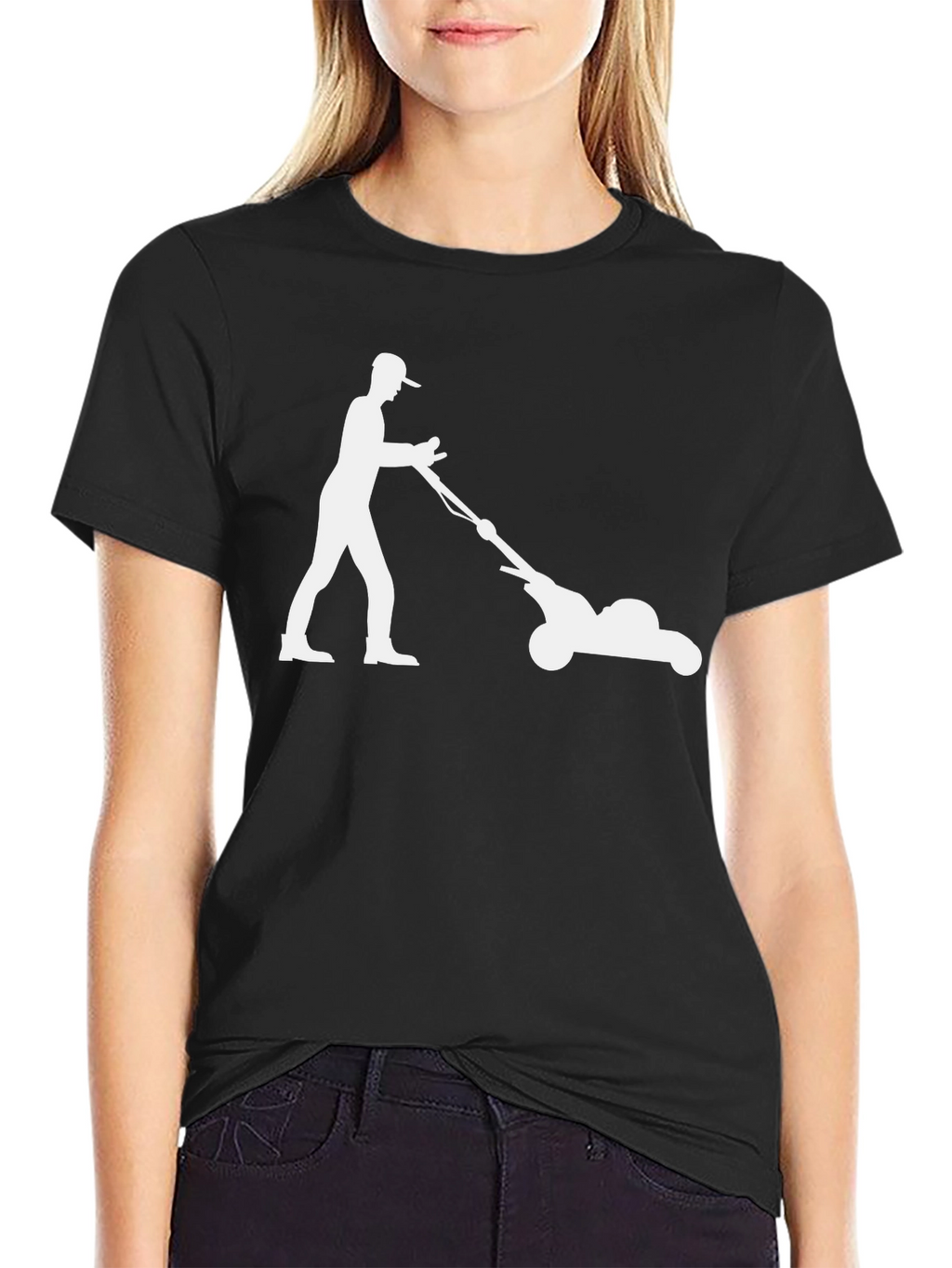 Lawn Mowing Silhouette T-Shirt