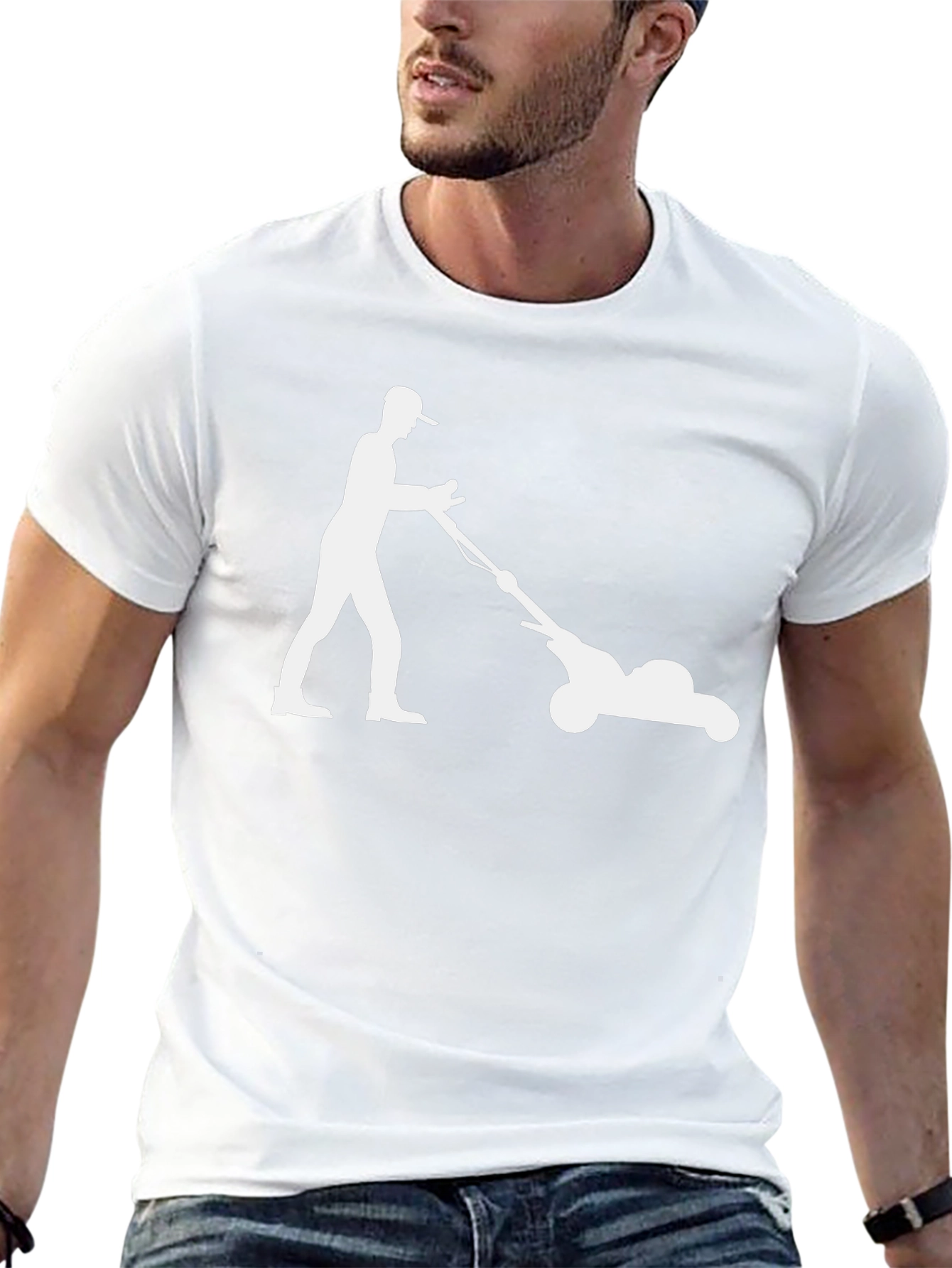 Lawn Mowing Silhouette T-Shirt