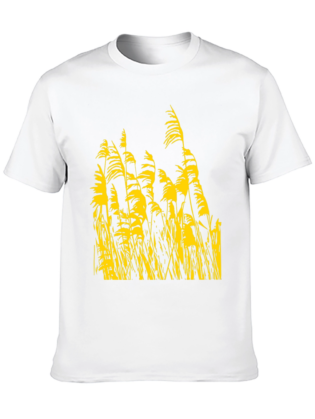 Nature Inspired Tee - Yellow Reeds on Black
