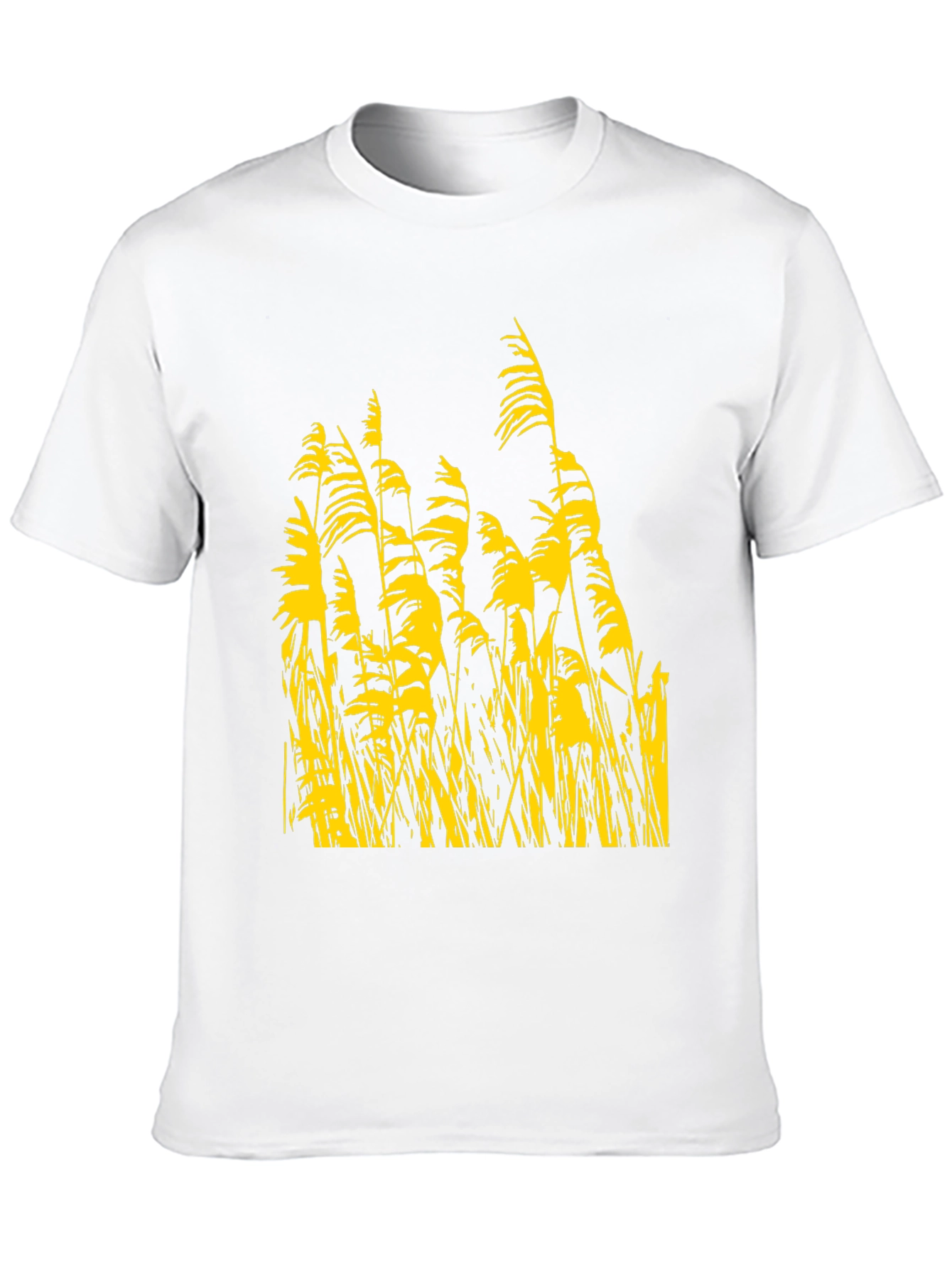 Nature Inspired Tee - Yellow Reeds on Black