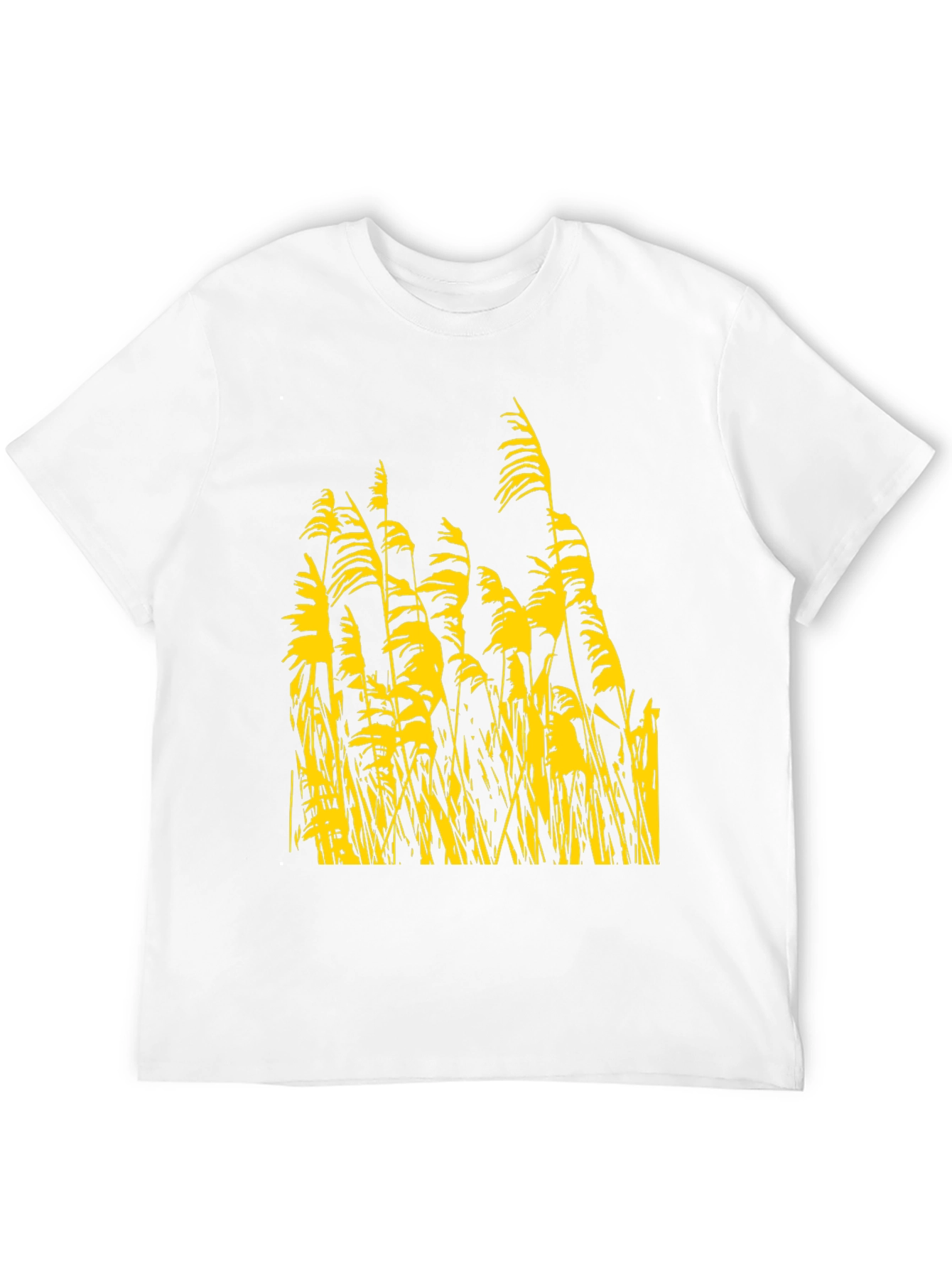 Nature Inspired Tee - Yellow Reeds on Black