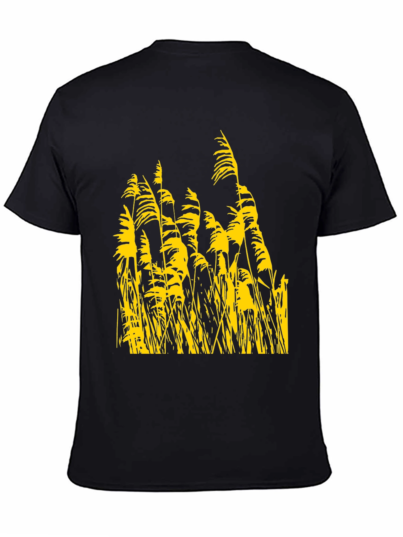 Nature Inspired Tee - Yellow Reeds on Black
