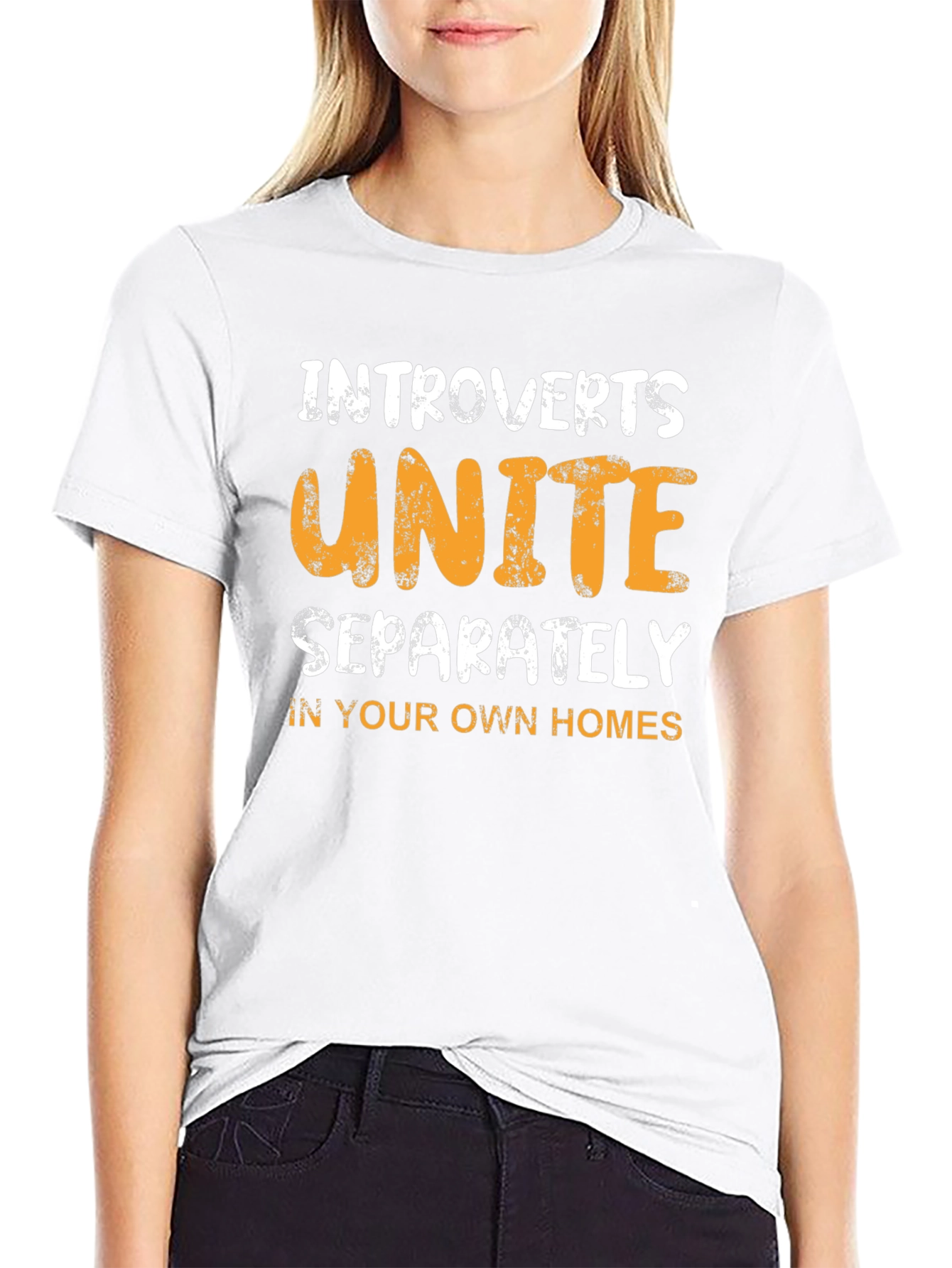 Introverts Unite Separately Funny Graphic T-Shirt