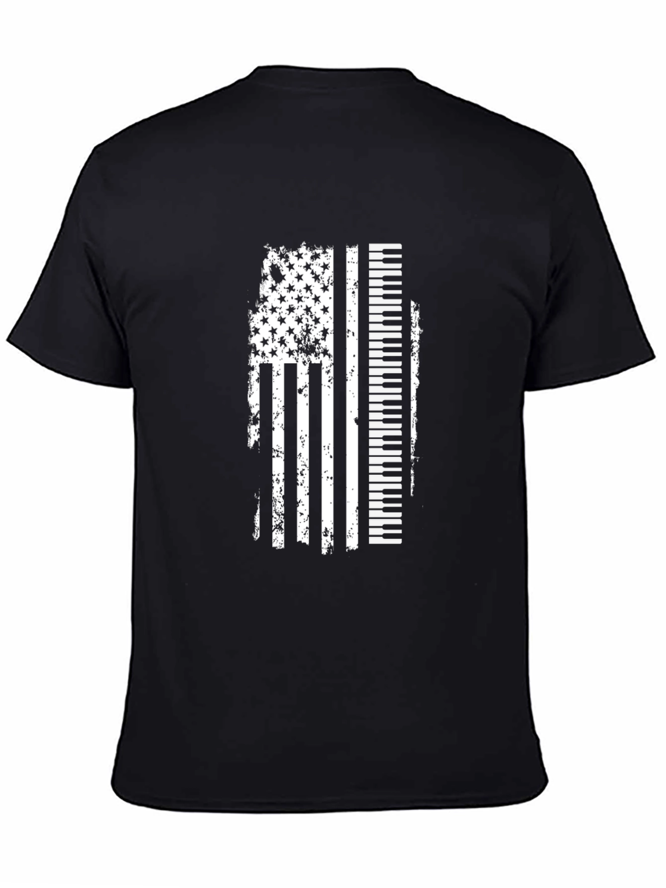 Piano American Flag Graphic Tee
